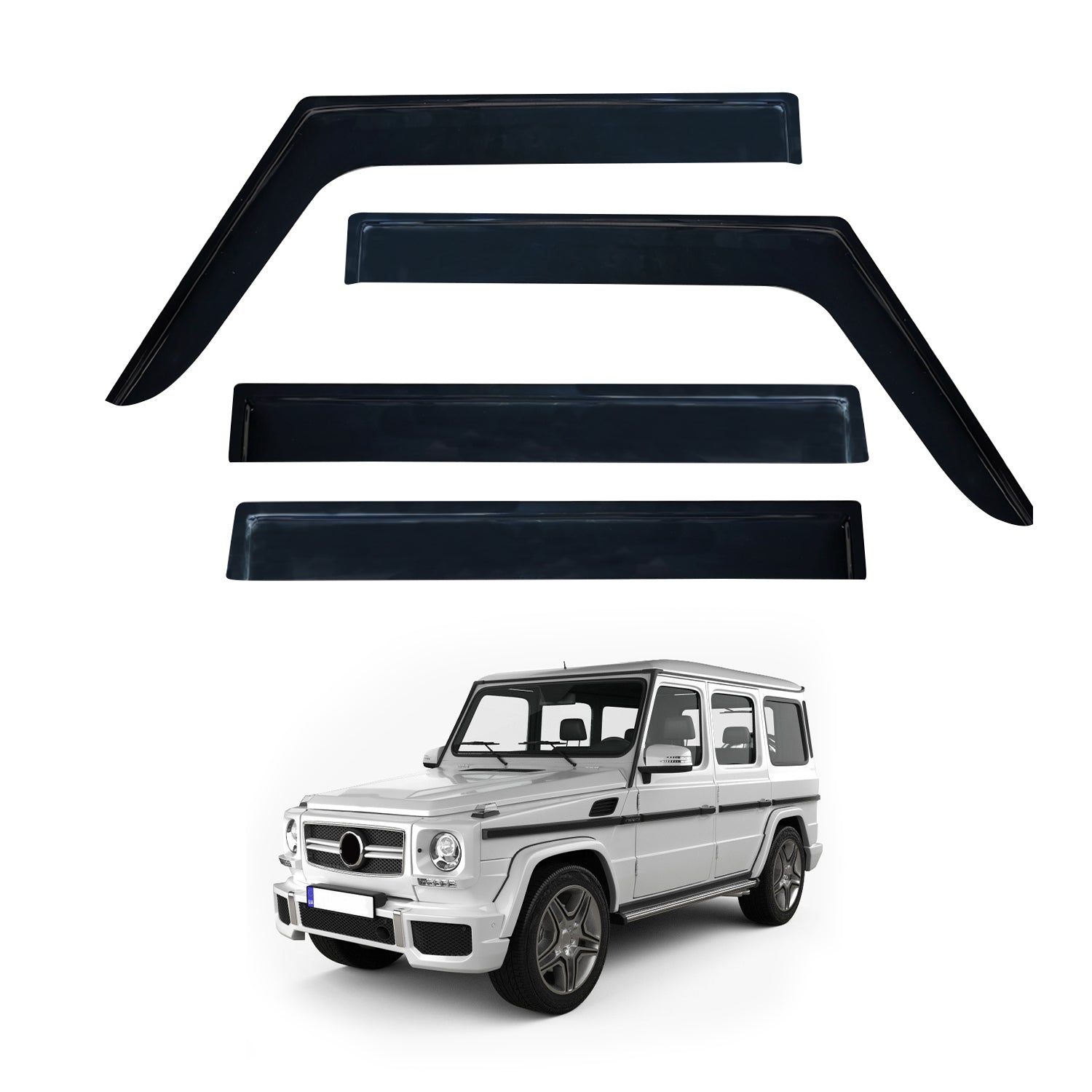 Weather Shields for Mercedes Benz G Class 2011-2018 | Rain Guards & Window Deflectors | Perfect for Off-Roading & All-Weather Protection