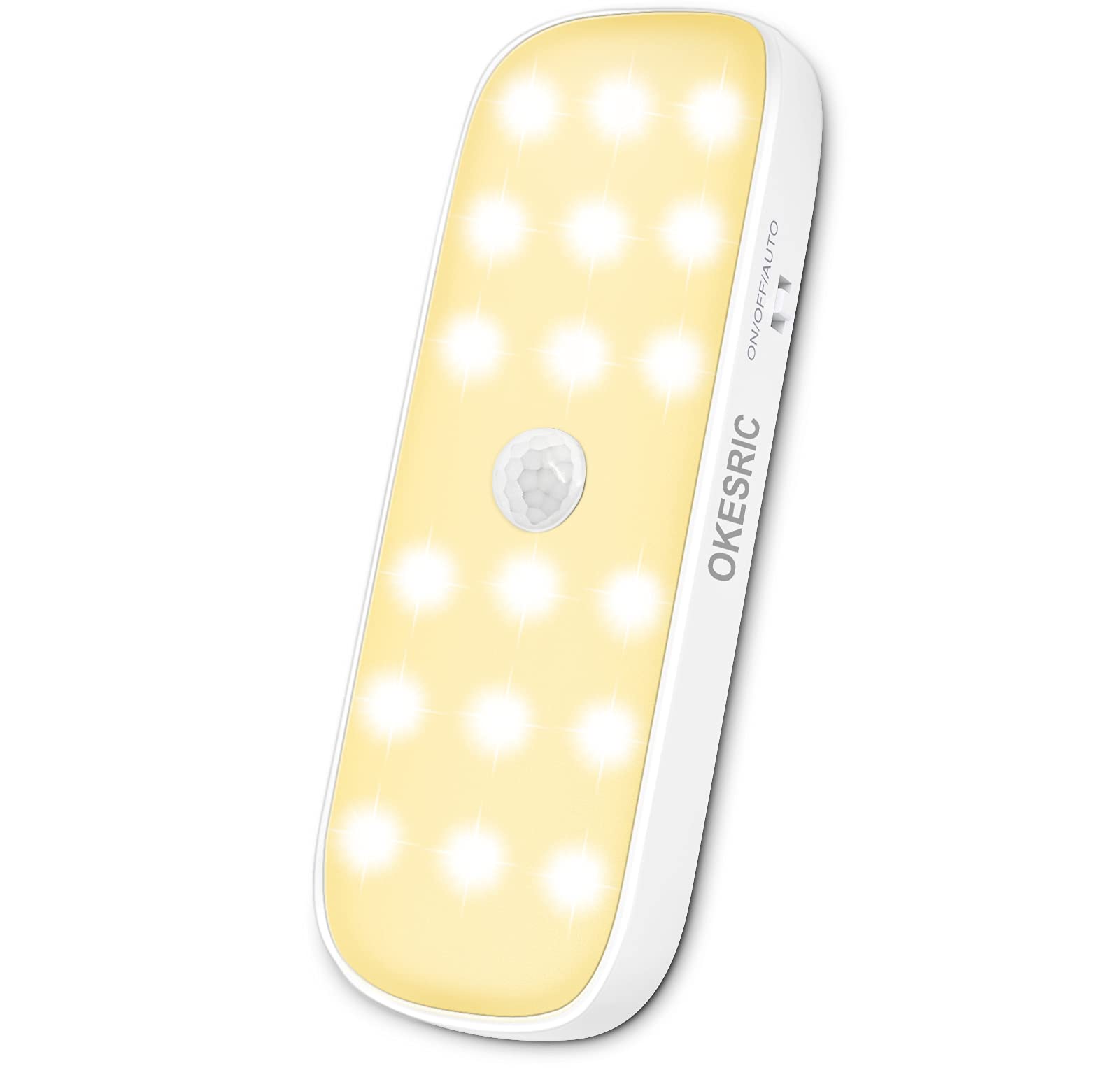 Motion Sensor Night Light - 18 LED USB Rechargeable for Bedroom, Kitchen, Stairs