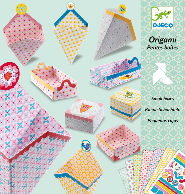 Djeco Origami Small Boxes - Creative DIY Paper Folding Craft Kits for Kids & Adults - Perfect for Gifts, Party Favors & Home Decor