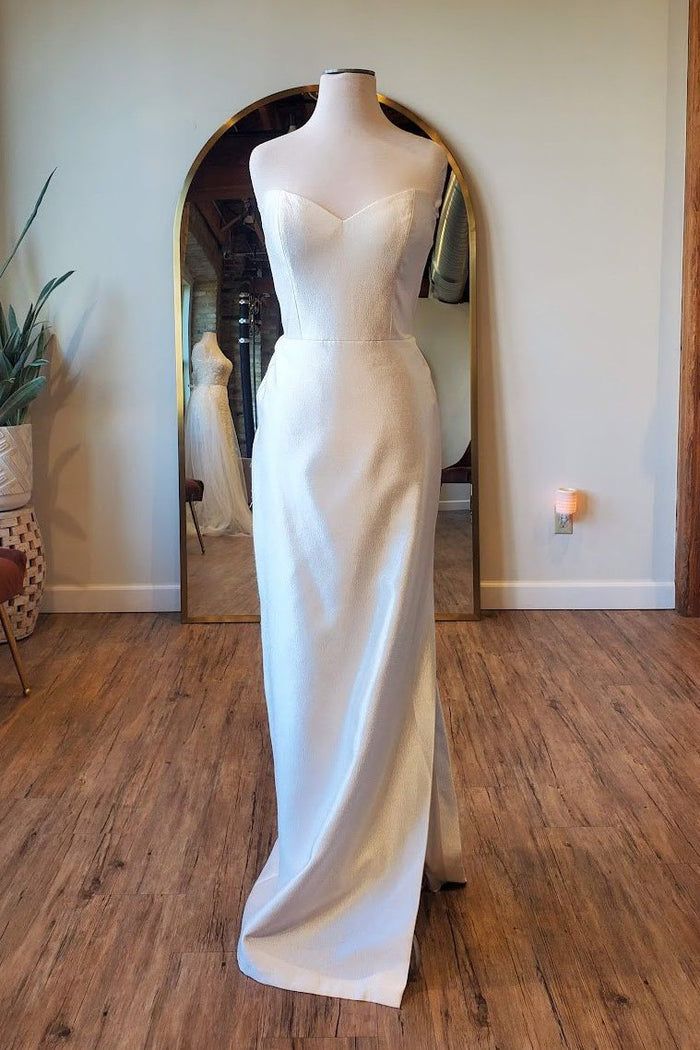 Jenny Yoo Dovima Wedding Dress with Detachable Overskirt - Elegant A-Line Bridal Gown for Church Ceremony & Outdoor Wedding