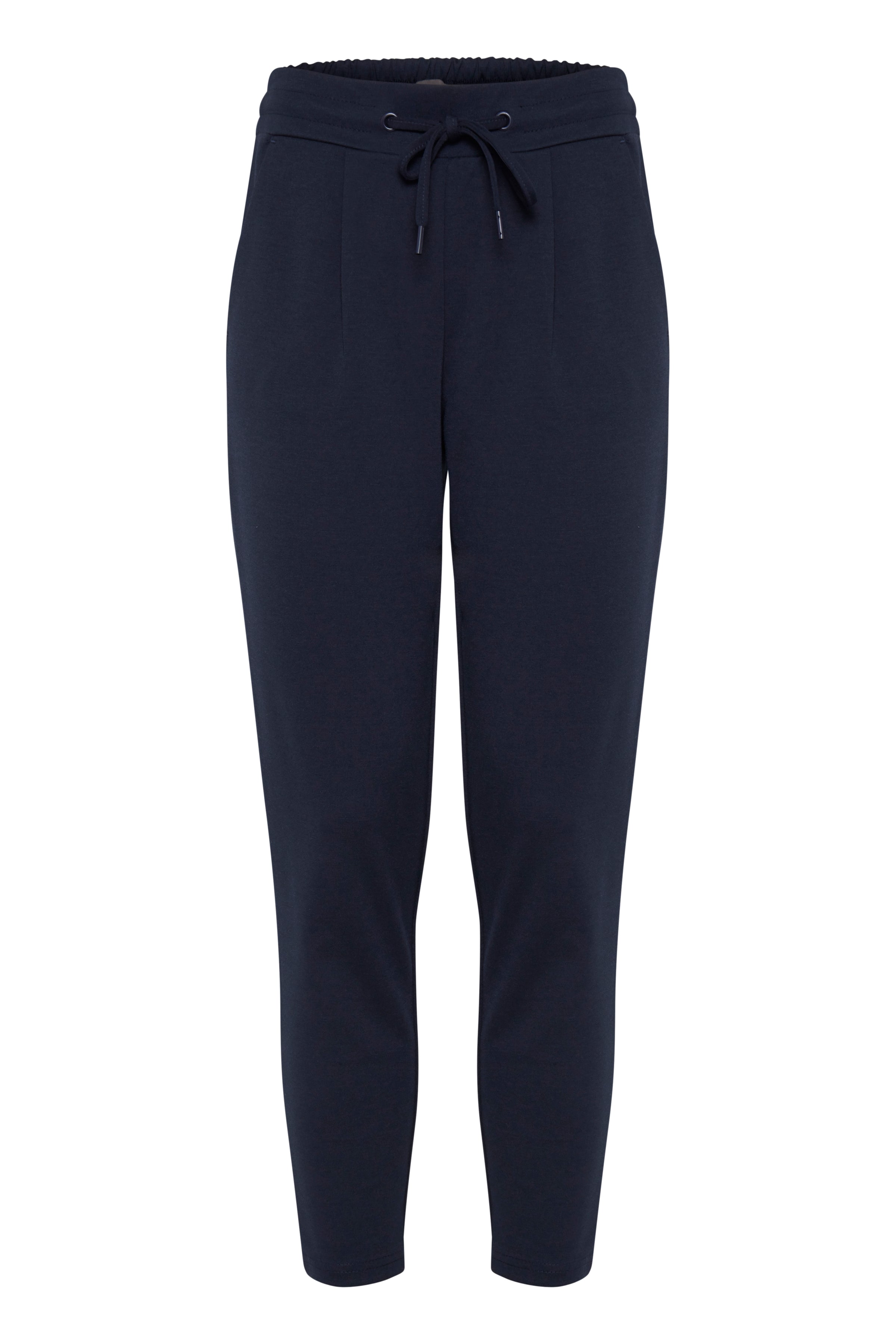 Kate Women's Cropped Jersey Jogger Pants - Soft Comfortable Lounge Pants for Yoga, Running & Casual Wear (Navy Blue)