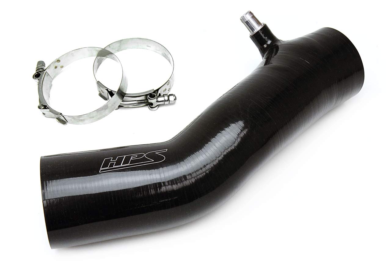 HPS Performance Silicone Intake Hose Kit 57-1600-BLK - Black High-Temp Air Intake System for Turbocharged & Supercharged Vehicles - Perfect for Racing, Off-Road & Performance Upgrades