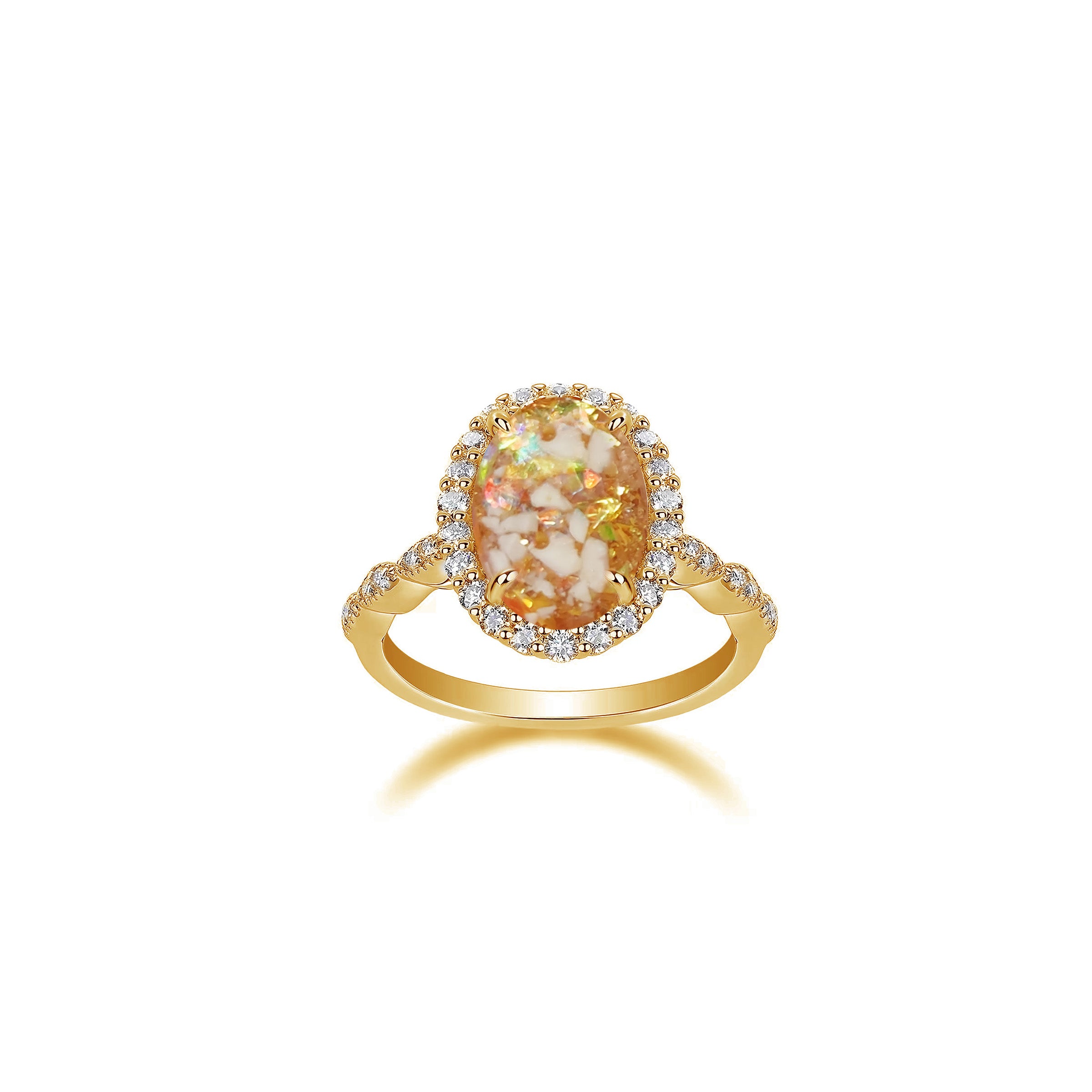 Luminous Aura: Ashes Ring - Elegant Memorial Jewelry for Loved Ones | Perfect for Remembrance Ceremonies & Special Occasions