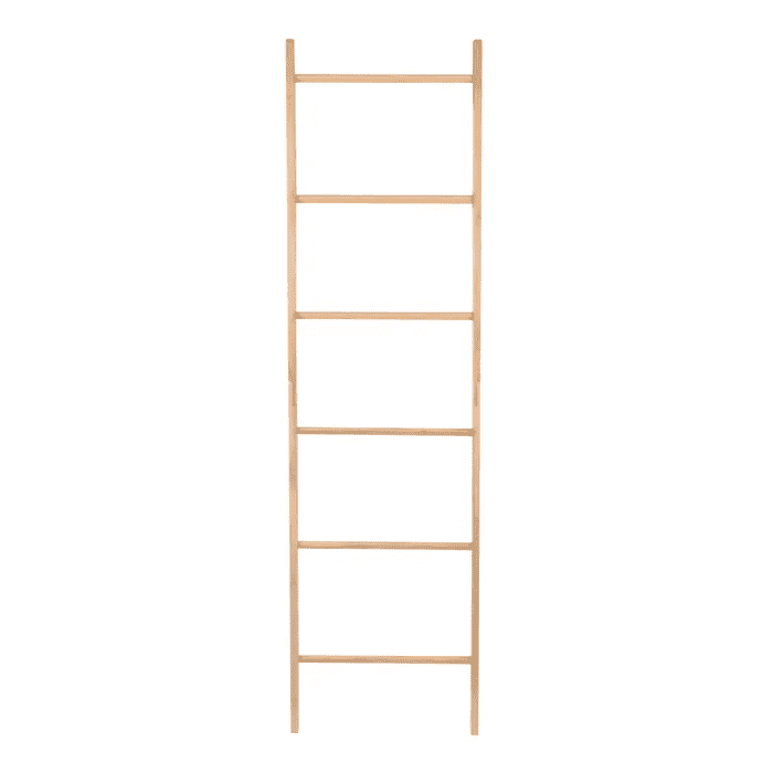 6-Step Bamboo Towel Ladder 180cm - Space Saving Bathroom Organizer for Towels, Robes & Blankets - Perfect for Spa, Home, Gym & Hotel Use