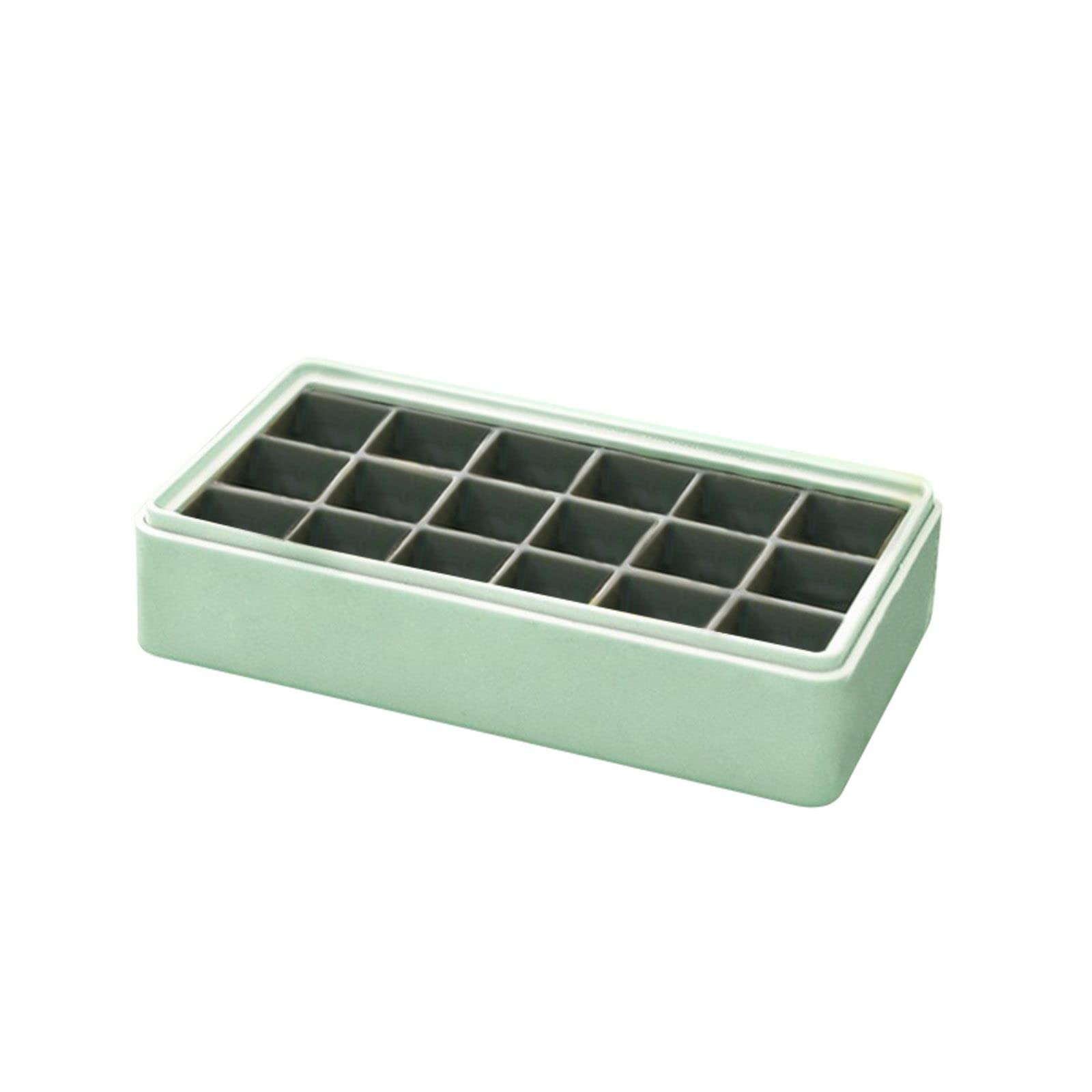 Premium Silicone Ice Cube Tray for Whiskey Cocktails - Stackable Freezer Mold for Easy Release Ice Cubes (Green, One Size) - Perfect for Home Bars, Parties & Entertaining