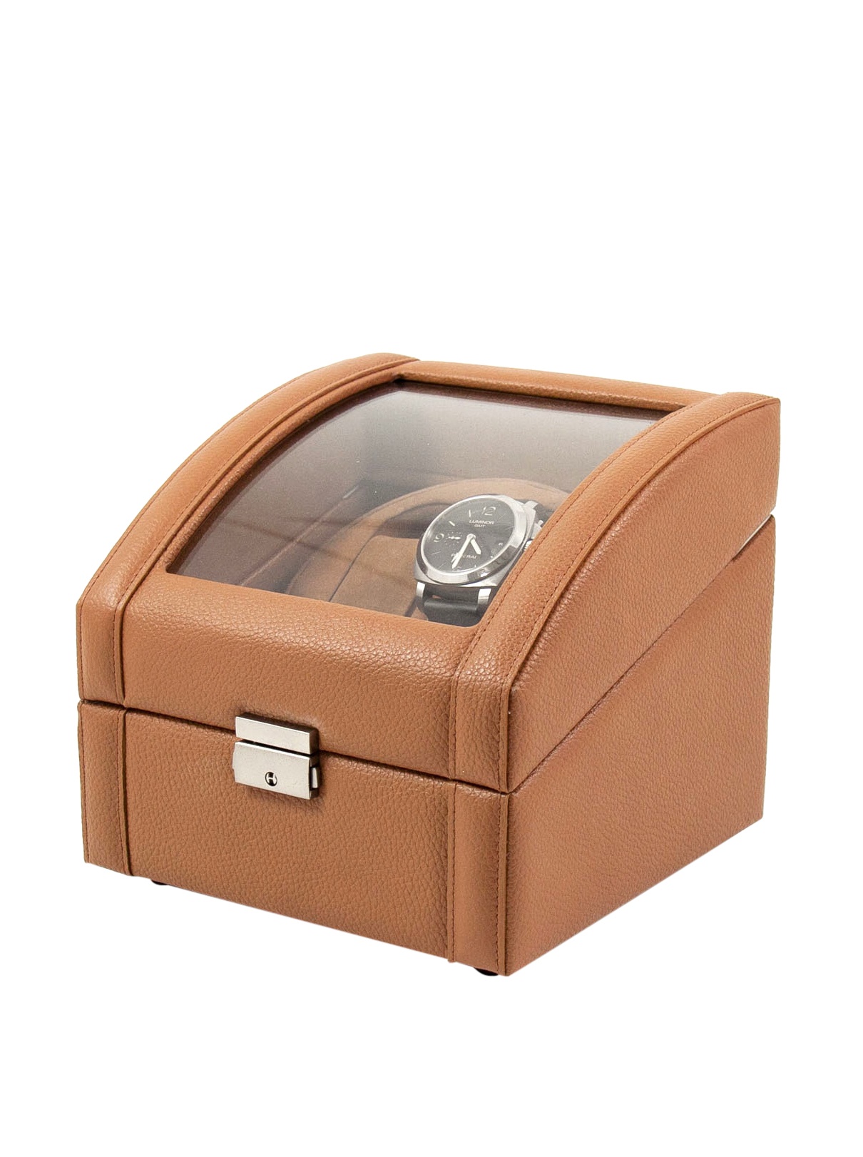 Premium Bey-Berk Genuine Leather Automatic Watch Winder for 2 Watches - Tan Brown - Perfect for Watch Collectors & Luxury Timepiece Storage at Home/Office