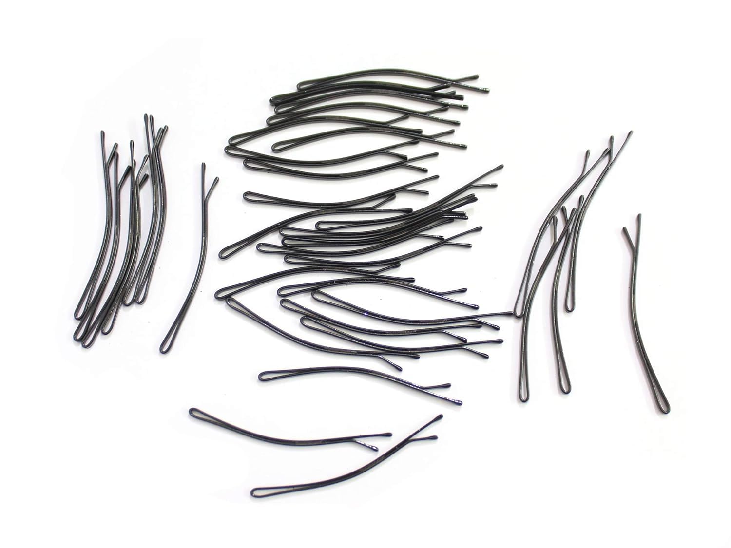 Rubela Metal Black Bobby Pins 36pcs - 7cm Hair Pins for Women, Strong Hold Hair Clips for Fine, Thick & Curly Hair - Perfect for Updos, Braids, Buns & Everyday Styling