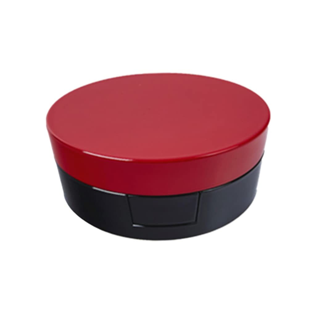FOMIYES Refillable Makeup Foundation Compact Case with Powder Puff - Empty Travel-Friendly DIY Cushion Container for On-the-Go Touch Ups (Red) | Perfect for Travel, Daily Makeup Routine & Professional Makeup Artists