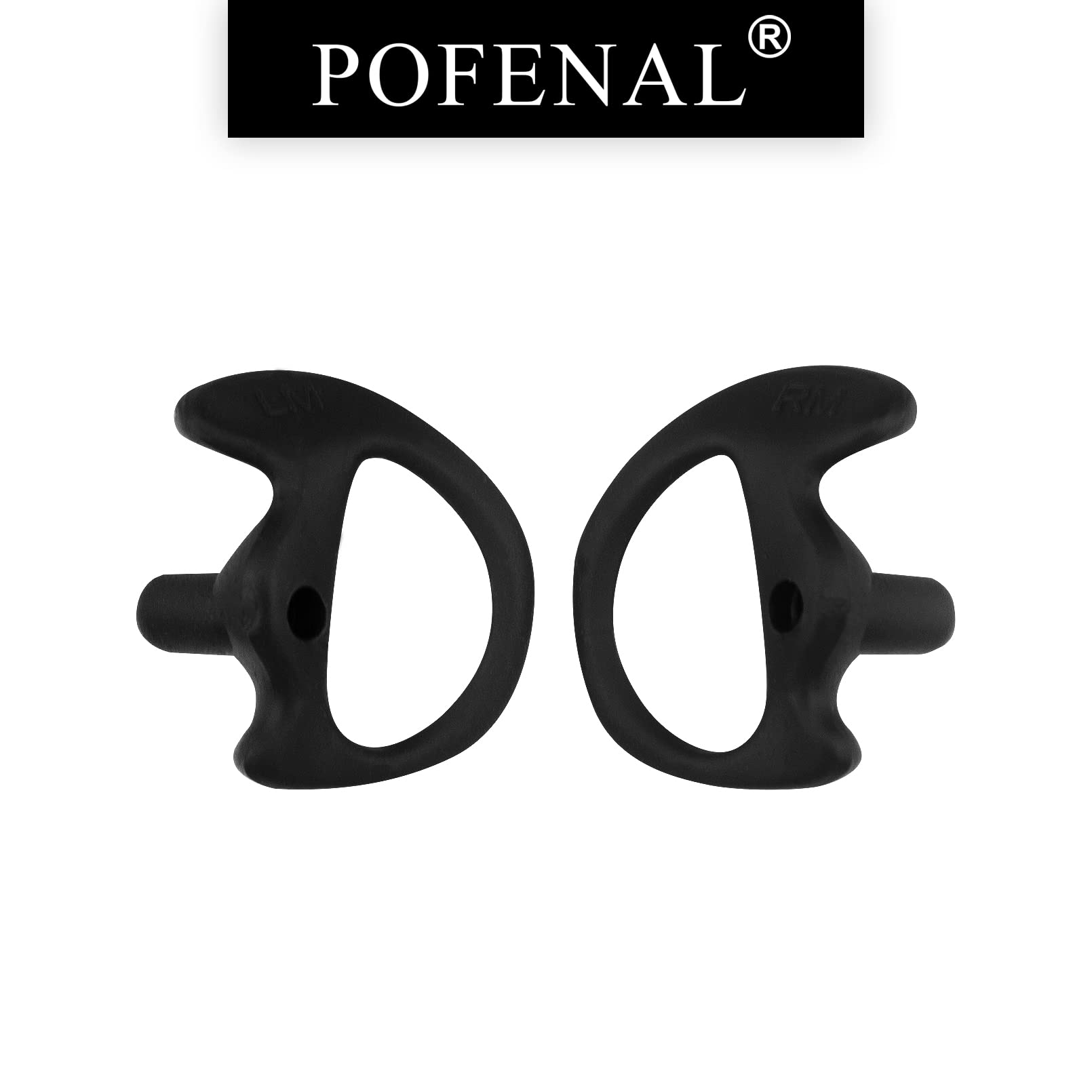 Universal Silicone Soft Earmold Replacement for Baofeng Motorola Kenwood Retevis Midland Two-Way Radios - Noise Isolating Comfortable Ear Tips (Black, Small, 2 Pairs) - Perfect for Construction, Security, and Outdoor Communication