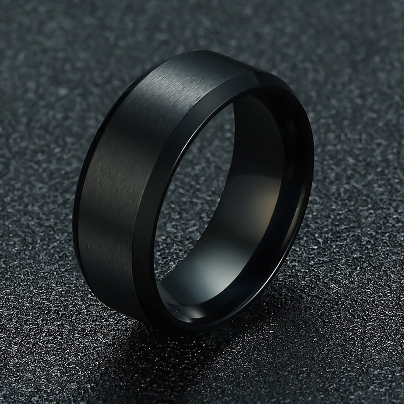 Chunky Men's Rings - 50th Birthday Gifts for Him, Simple Wedding Band for Anniversary, Promise & Engagement Rings - Perfect for Special Occasions & Everyday Wear
