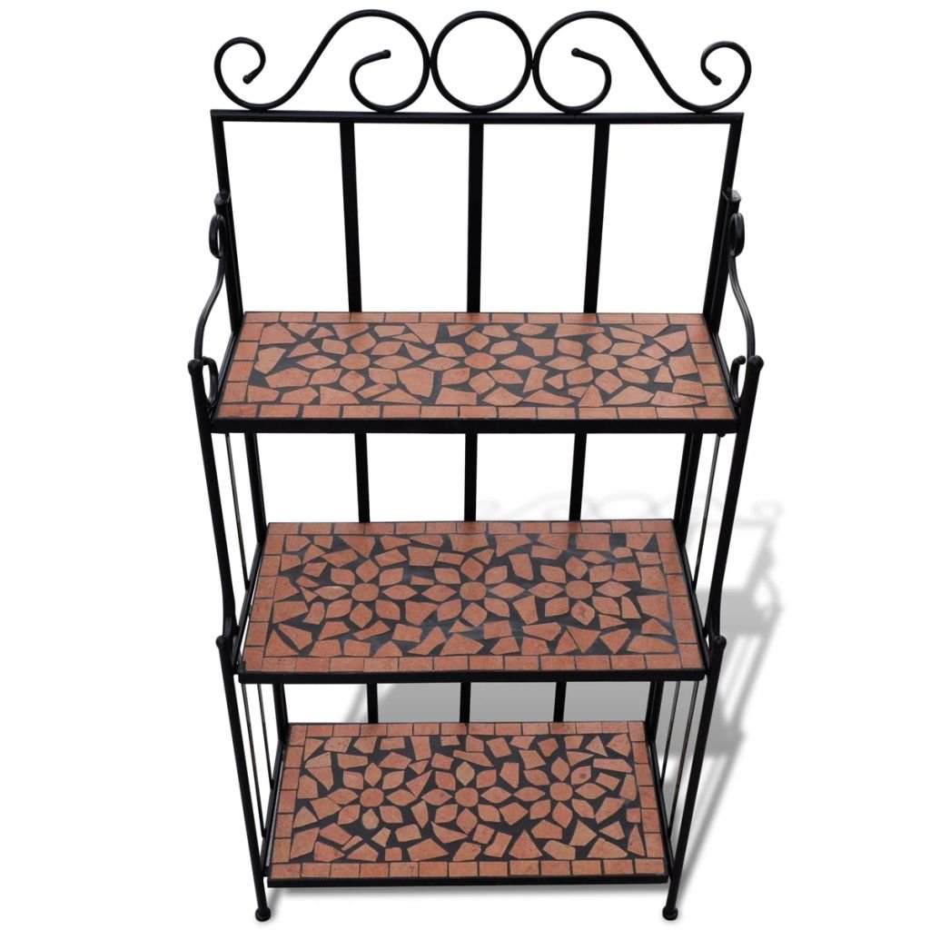 3-Tier Iron Plant Stand for Indoor & Outdoor Use - 22.8
