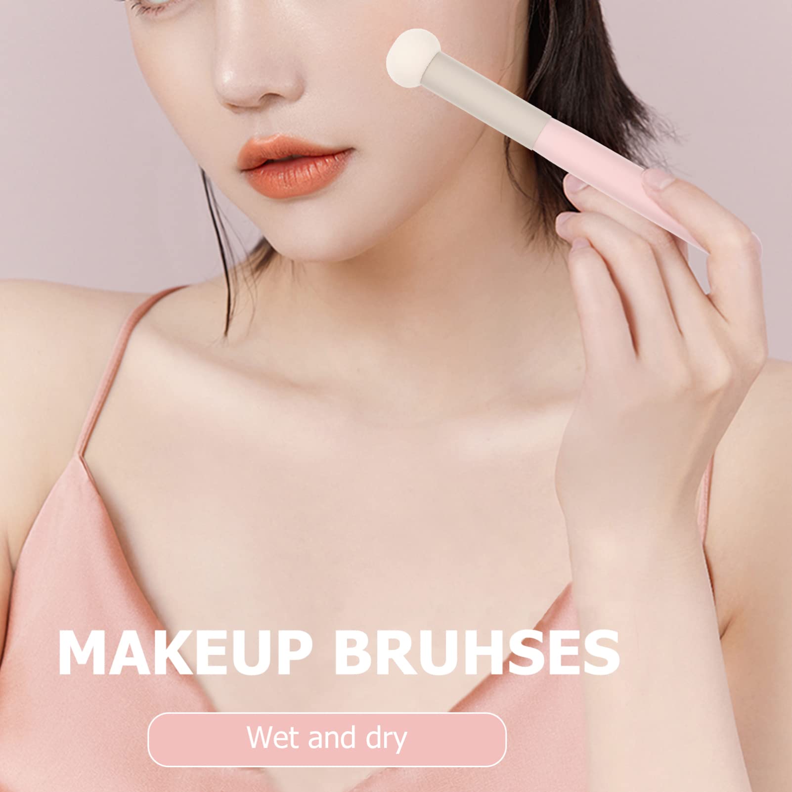 SHERCHPRY 3Pcs Makeup Brush Set - Cosmetic Brushes, Eyeshadow Sponge Applicator, Mini Mushroom Foundation Sponge & Concealer Tools | Latex-Free Makeup Sponges for Flawless Blending | Perfect for Professional Makeup Artists & Beginners at Home