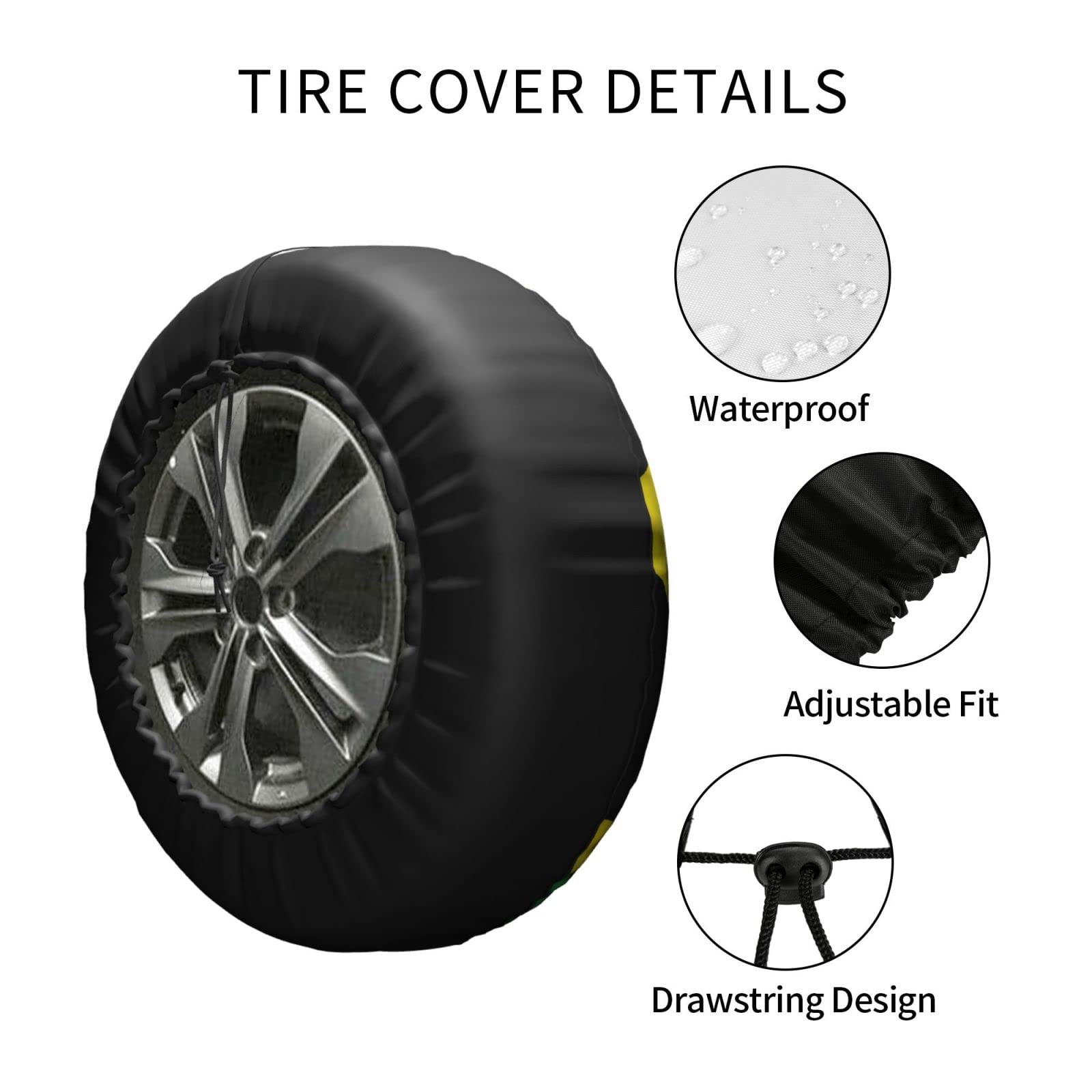 15 Inch Waterproof Spare Tire Cover for Camper, RV, SUV & Travel Trailer - Durable Wheel Protector for Camping & Outdoor Adventures