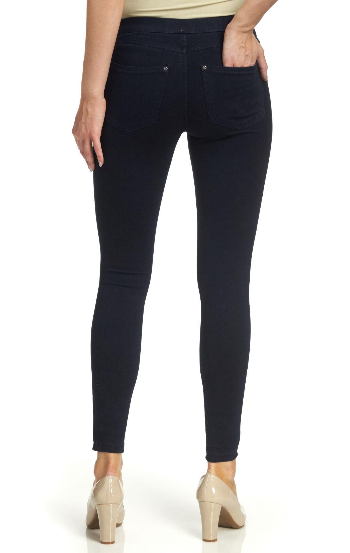 HUE Women's Super Smooth Denim Legging - Stretchy High Waist Skinny Jeans for Everyday Comfort | Perfect for Work, Casual Outfits & Travel