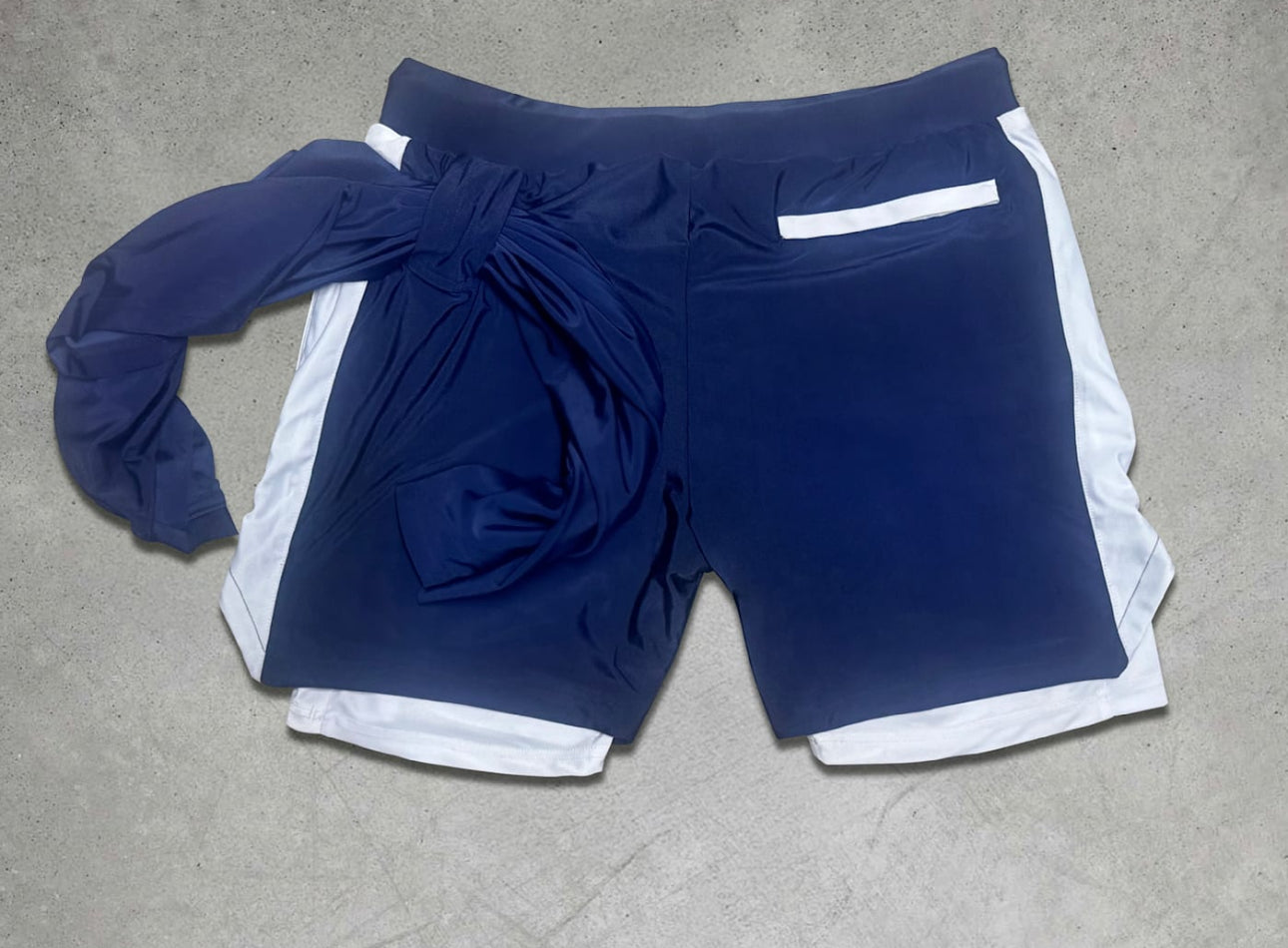 Cerus Navy Vita 2-in-1 Running Shorts for Men - Quick-Dry Athletic Workout Shorts with Built-in Liner - Perfect for Gym, Jogging & Outdoor Sports