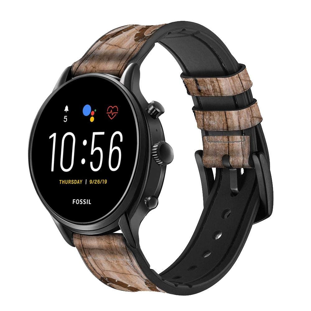 Goat Wood Leather Smart Watch Band for Fossil Gen 5E & 4 - 18mm - Stylish & Durable for Work & Casual Wear