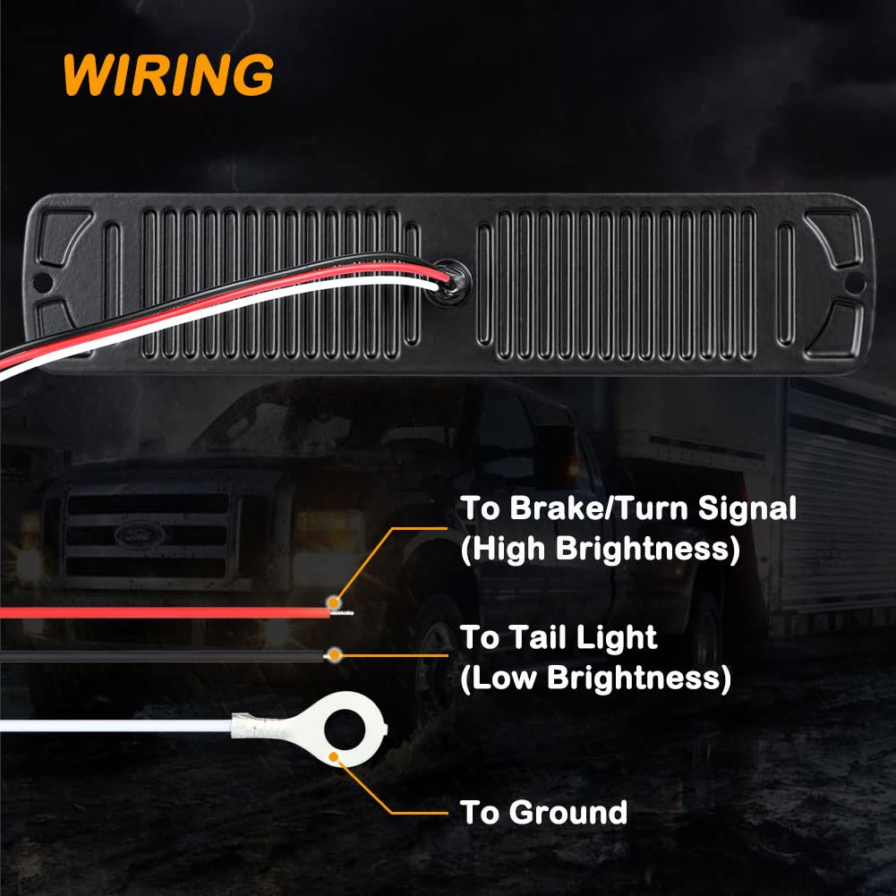 AT-HAIHAN 2-Pack 7.5 Inch Amber LED Trailer Lights - DOT Compliant Waterproof Turn Signal, Brake & Parking Lights for Trucks, Trailers, RVs, Jeeps - Durable Aluminum Housing Surface Mount Lights for Safe Night Driving & Towing