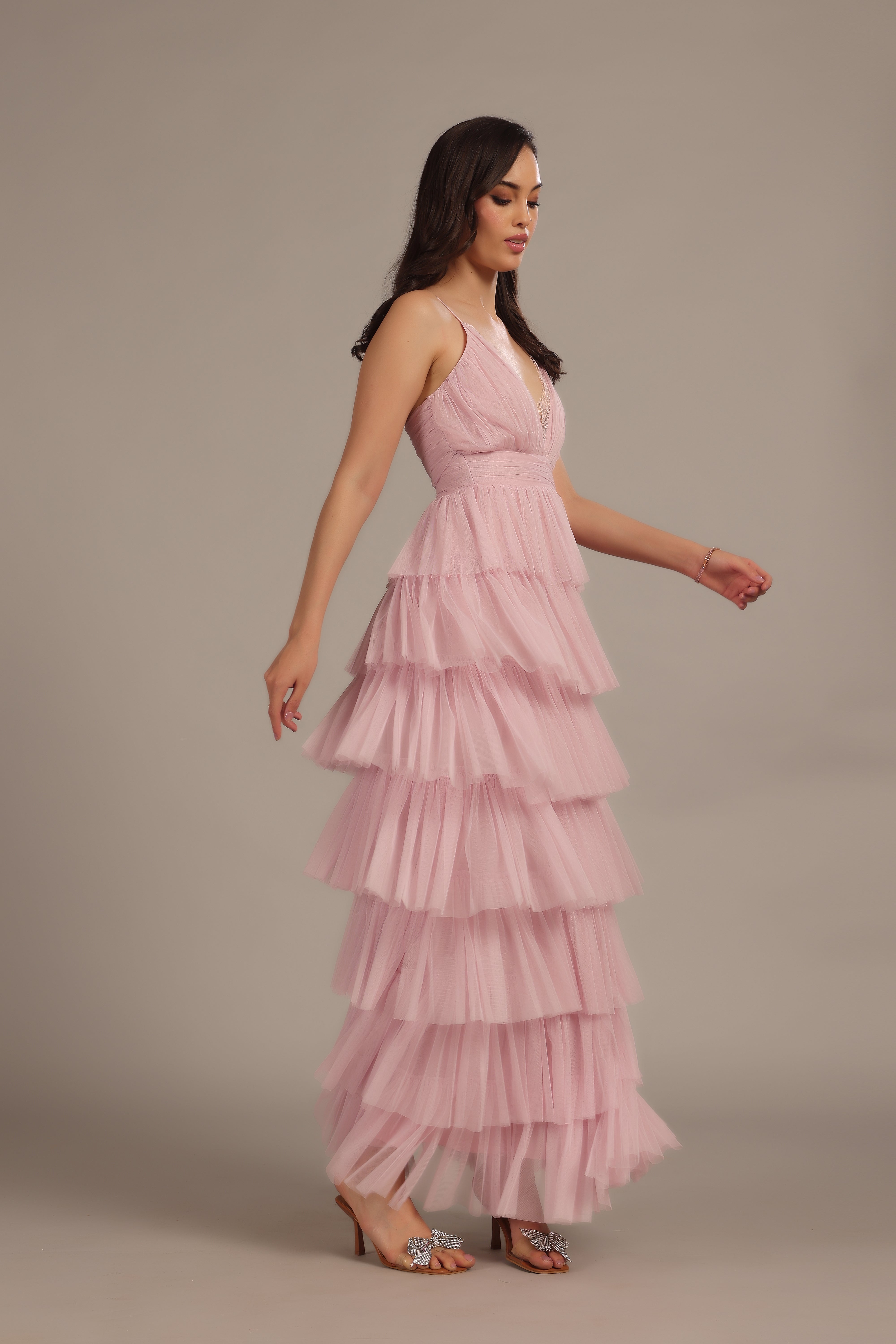 Oakley Women's Maxi Dress - Powder Pink | Flowy Long Summer Dress for Casual Wear, Beach Cover Up & Vacation Outfits
