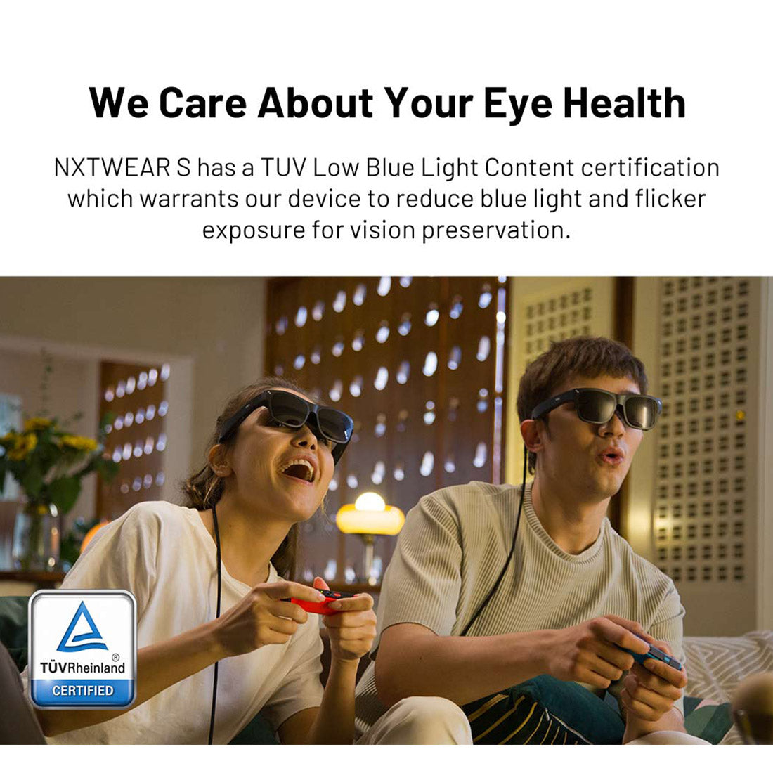 TCL RayNeo NXTWEAR S XR Smart Glasses - AR/VR Glasses for Gaming, Movies & Work - Lightweight Wearable Display with 1080P HD & 3D Viewing Experience