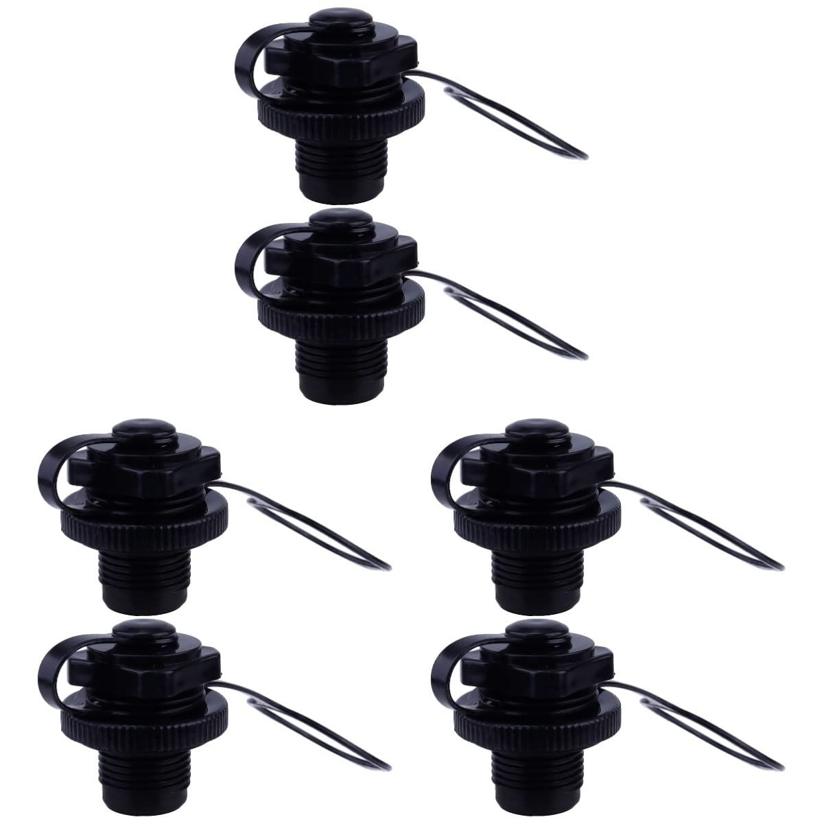 BESPORTBLE 4-Pack Inflatable Boat Air Valve Replacement - Kayak, Air Mattress, Pool Float Accessories - Durable Plastic Air Valve Caps for Easy Inflation (Great for Water Sports, Camping & Beach Activities)