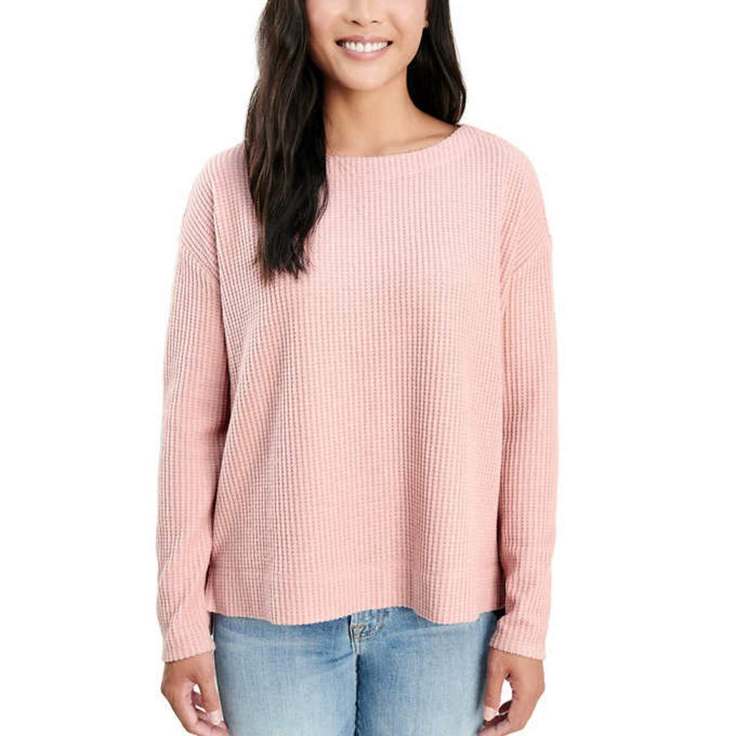 Women's Thermal Waffle Knit Long Sleeve Shirt - Soft Winter Warm Base Layer Top for Cold Weather, Hiking & Outdoor Activities