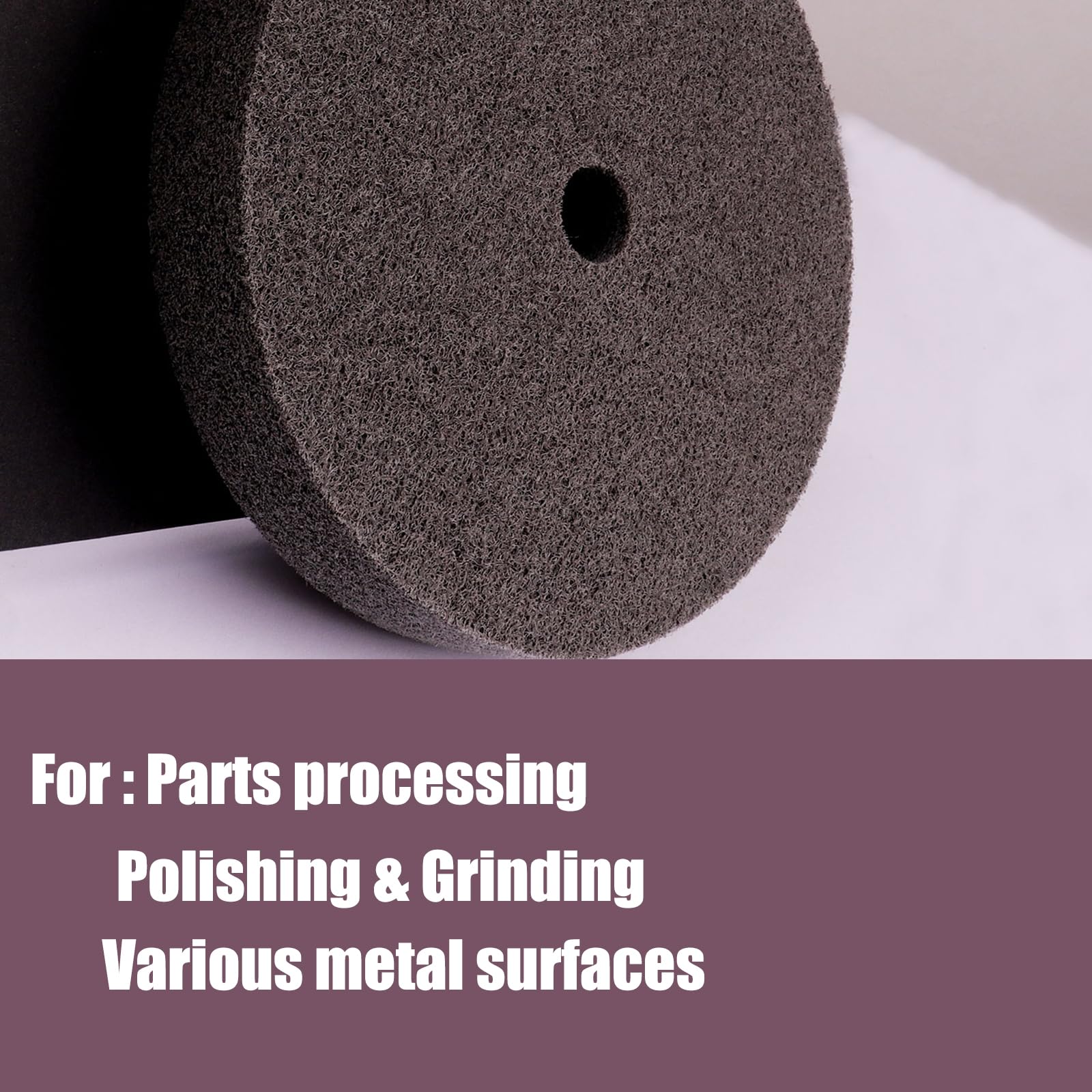 6 Inch Fiber Buffing Wheel, 7P Hardness Fiber Polishing Wheel, 180 Grit Quick Change Replacement Pad for Bench Buffer & Bench Grinder - Perfect for Polishing Stainless Steel, Metal, Aluminum & Automotive Parts - Ideal for DIY, Jewelry Making & Metalworking Projects