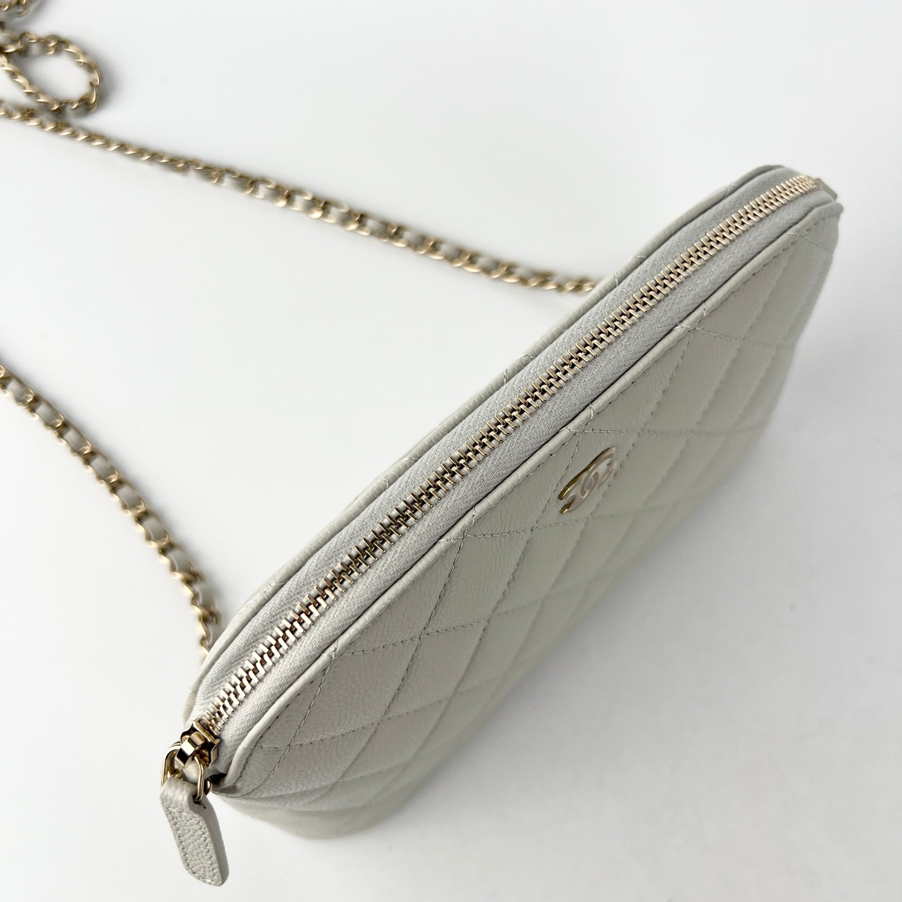 Chanel Caviar Quilted Mini Square Crossbody Bag in Grey - Authentic 2024 Collection with Microchip - Perfect for Evening Out & Daily Luxury Accessory