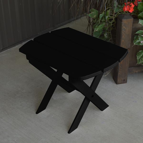 Solid Knot-Free Yellow Pine Folding Oval End Table - Durable & Lightweight Side Table for Patio, Living Room, or Bedroom - Perfect for Outdoor Gatherings, Small Spaces & Home Decor