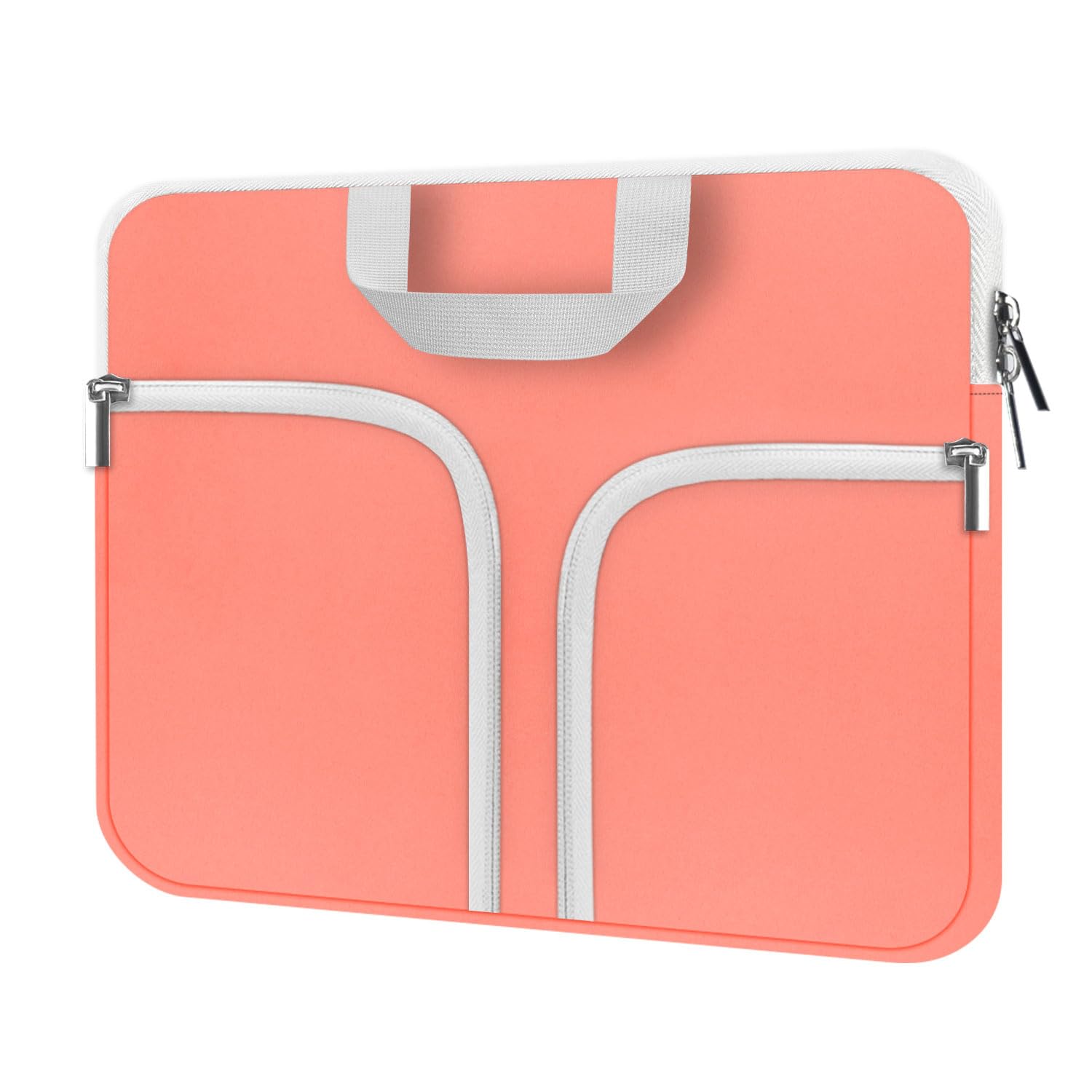 HESTECH Neoprene Laptop Sleeve Case for 11.6-12.3 Inch Chromebooks - Protective Cover with Handle for Acer R11, HP Stream, Samsung, Surface Pro X/7/6/5, MacBook Air/Pro M2 M1 - Perfect for Travel, School & Office (Orange)
