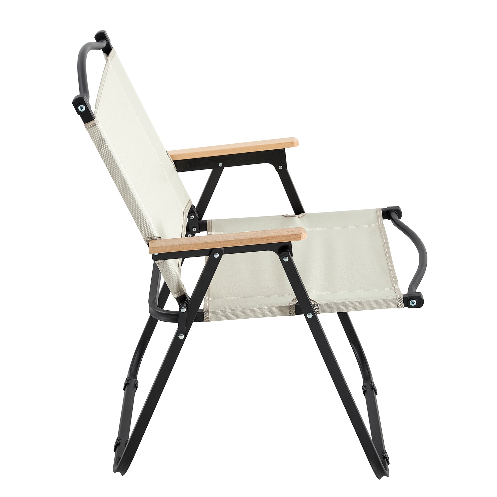 Portable Folding Camping Chair for Outdoor & Indoor Use - Lightweight Beach, Picnic, Backyard, BBQ, Party, Patio Chair in Beige - Perfect for Travel, Hiking, and Relaxation