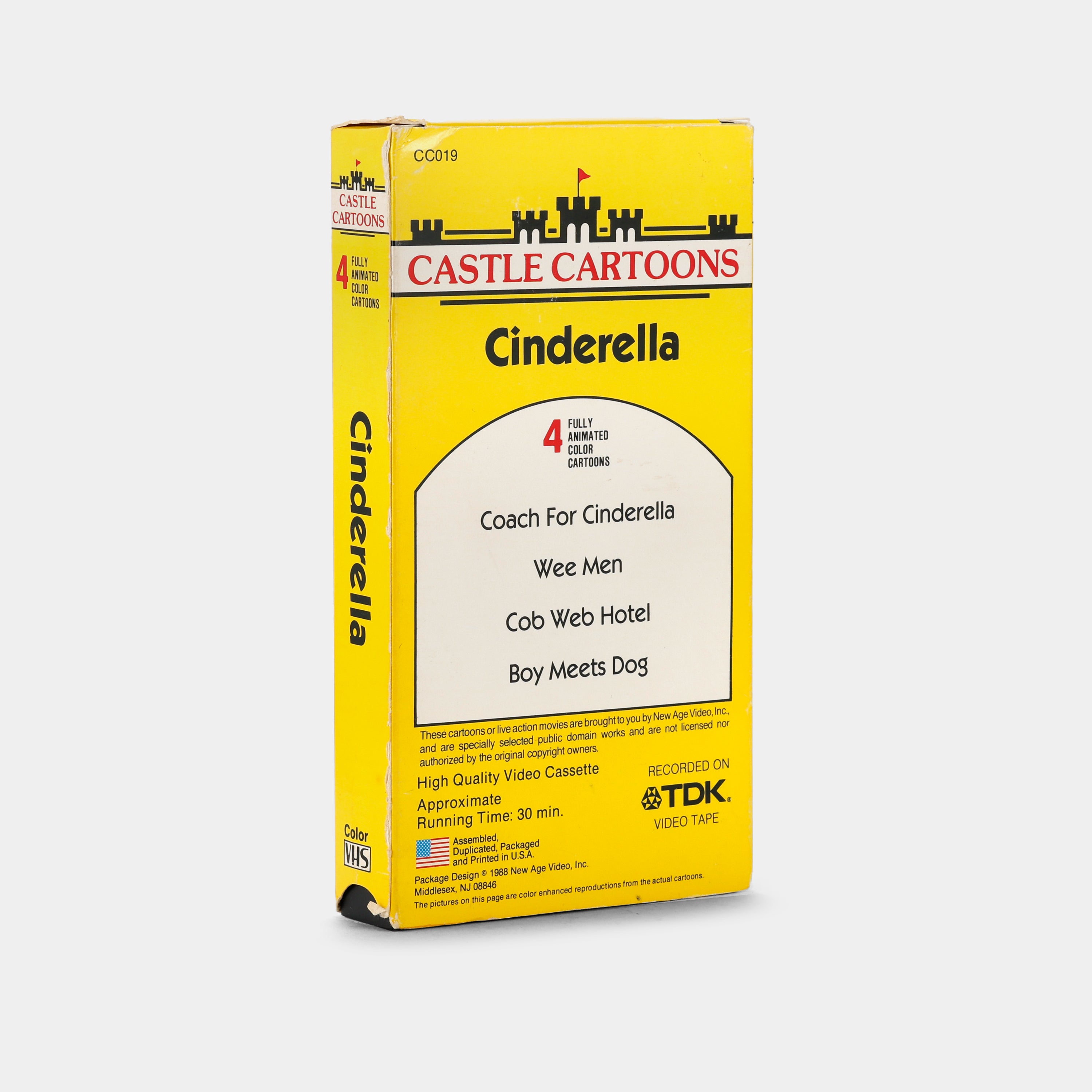 Disney Cinderella Classic Animated Movie VHS Tape – Perfect for Kids' Bedtime Stories & Family Movie Nights