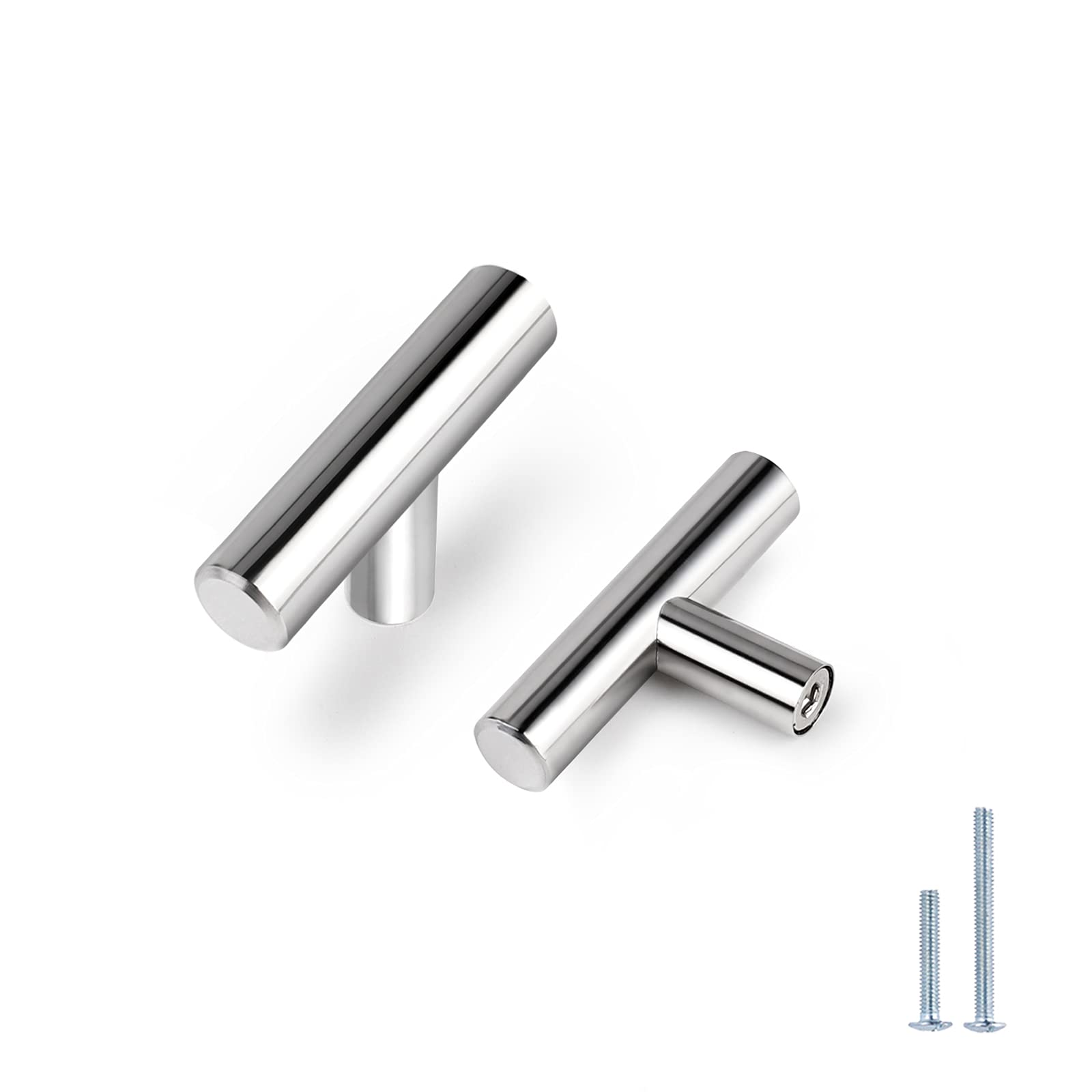 Probrico 12-Pack Gold T-Bar Cabinet Pulls and Knobs - 2