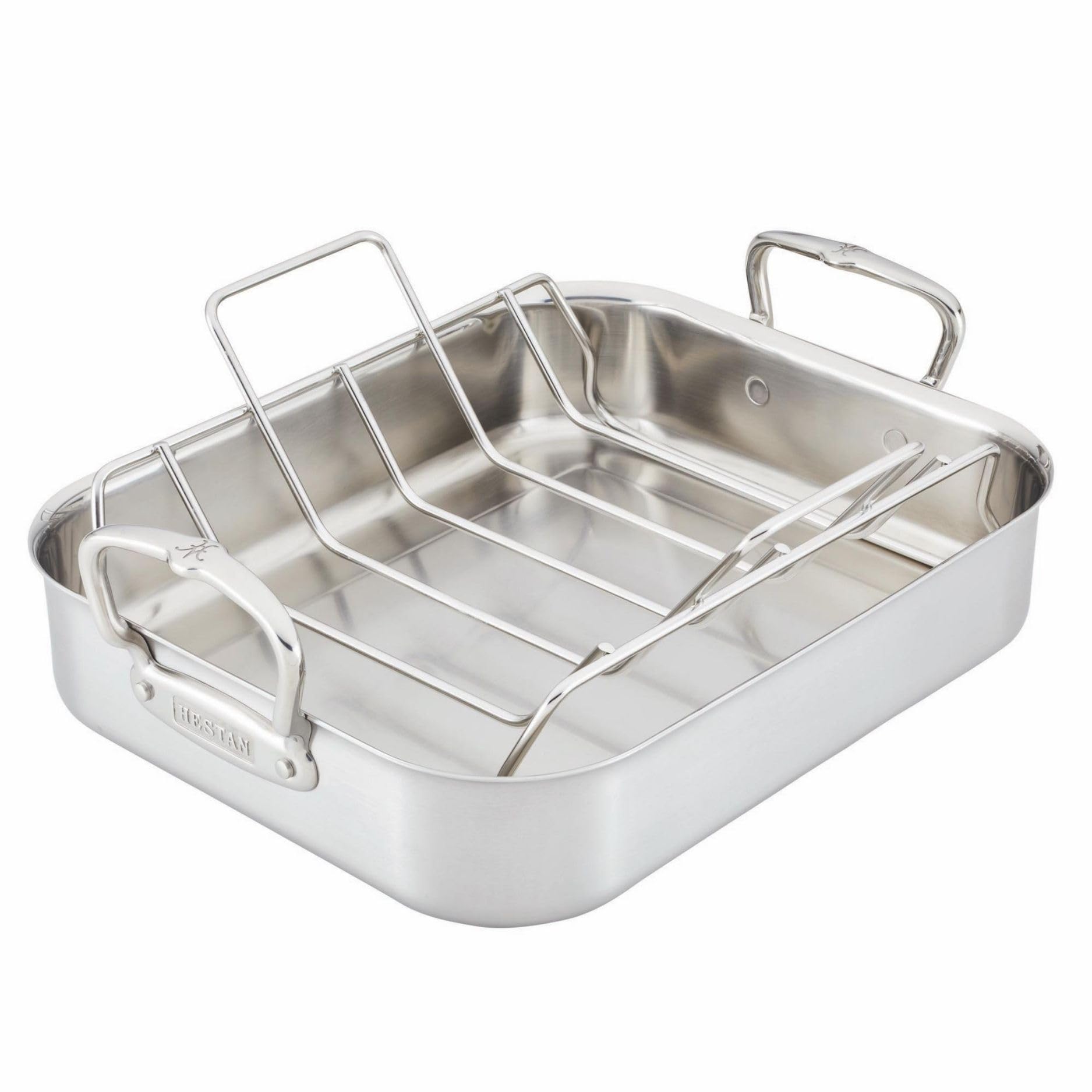 Hestan Stainless Steel Classic Roaster with Rack - Induction Cooktop & Oven Safe - Perfect for Holiday Turkey, Prime Rib & Large Roasts