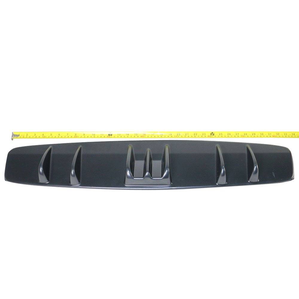 Universal Rear Diffuser V5 Style - Unpainted Black ABS Plastic Splitter Spoiler Valance Under Lip Body Kit for Cars | Enhances Aerodynamics & Sporty Look | Perfect for Street Racing & Car Shows