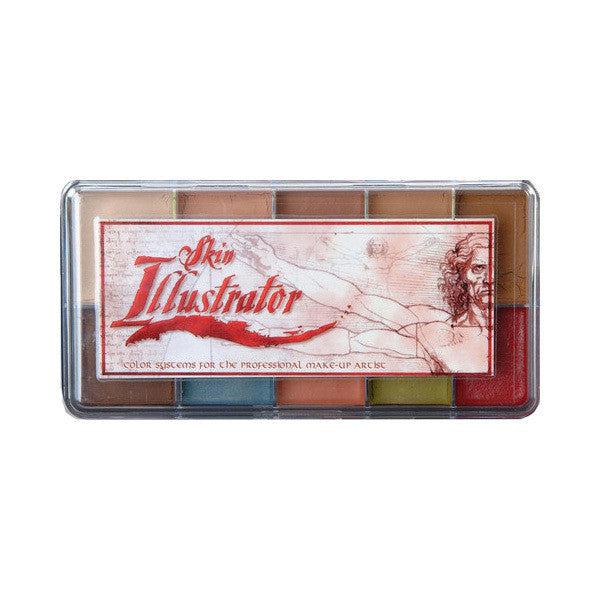 Skin Illustrator Flesh Tone Palette - Professional Makeup Palette for SFX, Tattoo & Body Painting - Perfect for Halloween, Cosplay & Special Effects Artists