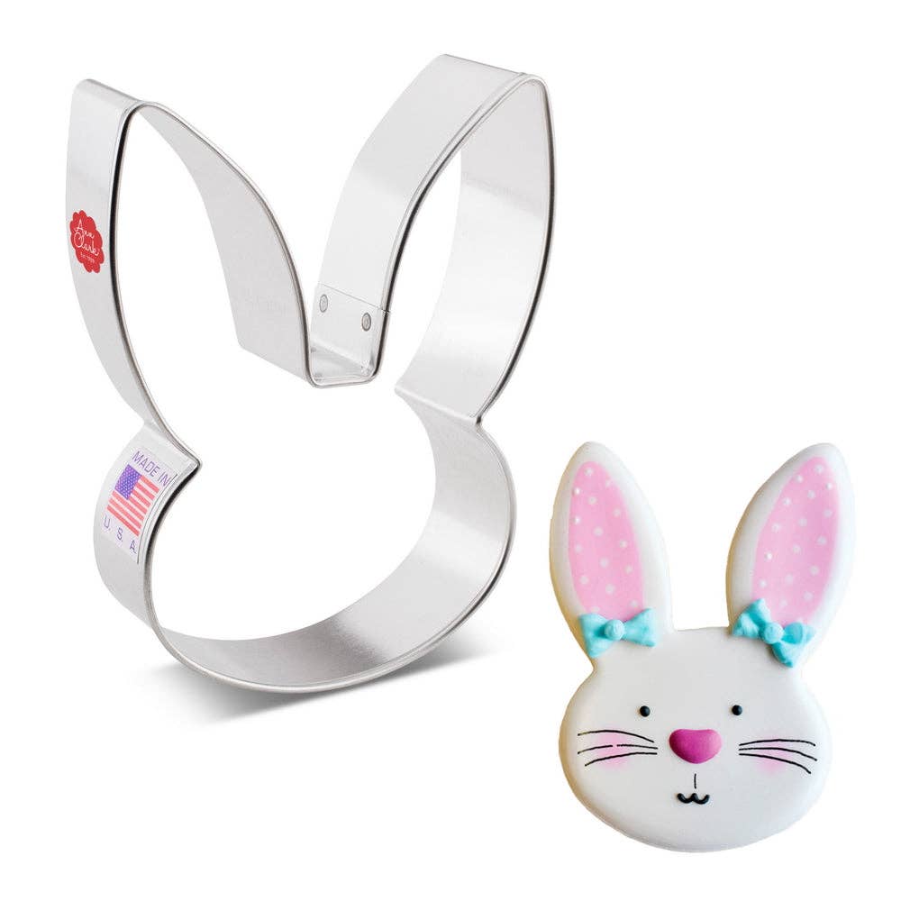 Bunny Head Cookie Cutter Set for Baking - Stainless Steel Bunny Shaped Cookie Cutters for Easter, Christmas, Kids Party Decorations - Perfect for DIY Cookies, Cake Decorating, and Holiday Baking Gifts