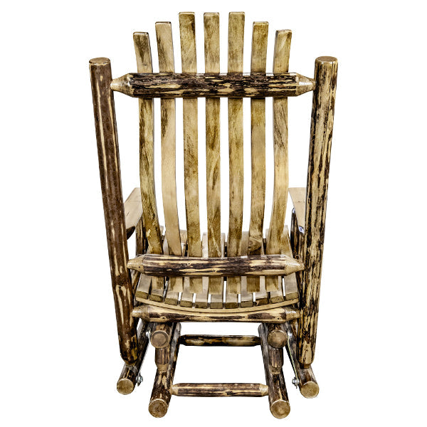 Glacier Country Glider Rocker - Comfortable Nursery Rocking Chair for Baby & Nursing Mothers - Perfect for Bedroom, Nursery, or Living Room Relaxation