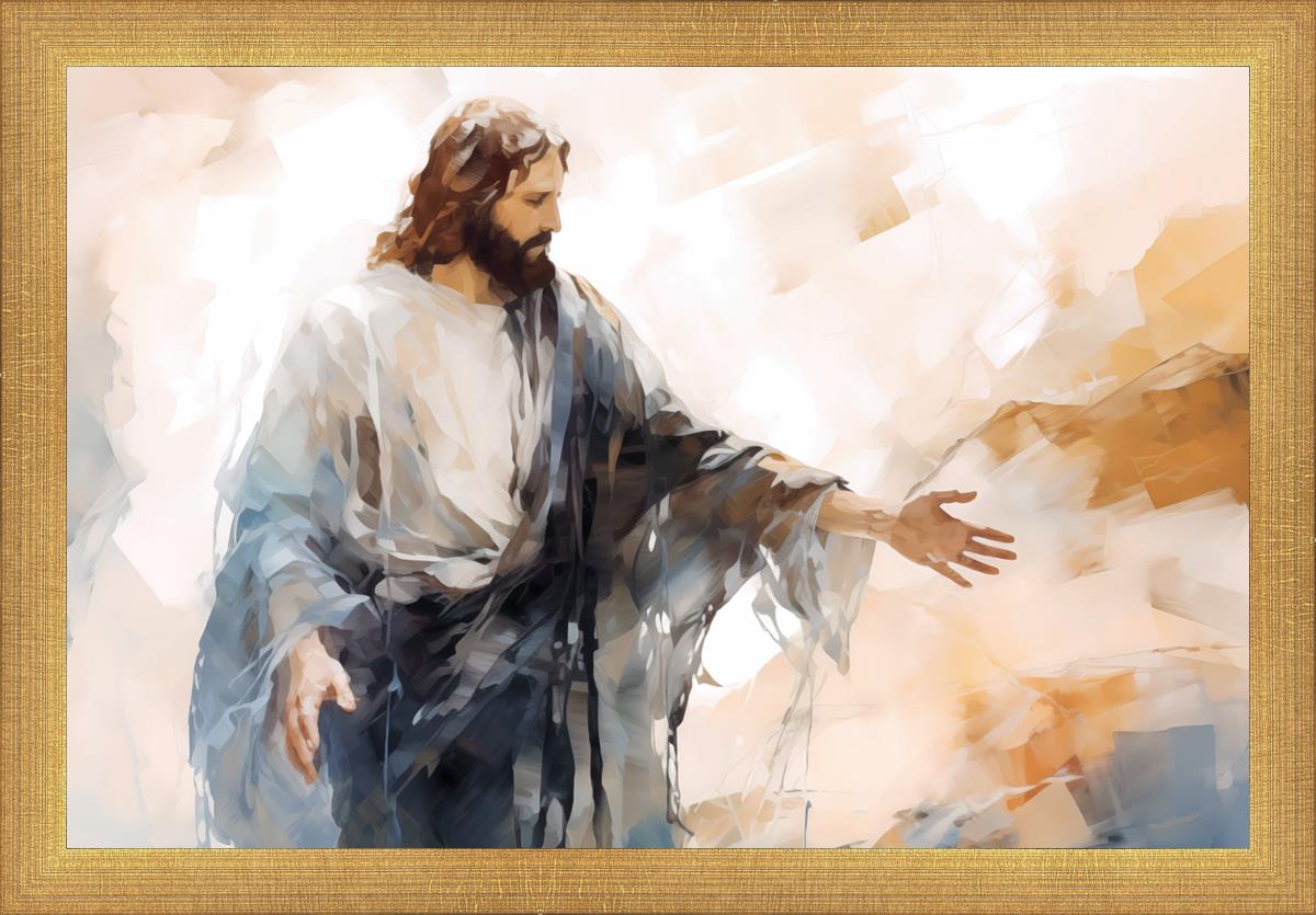 Come Unto Me By Gabriel Heaton - Inspirational Christian Wall Art for Home & Church Decor | Perfect for Living Room, Bedroom & Office