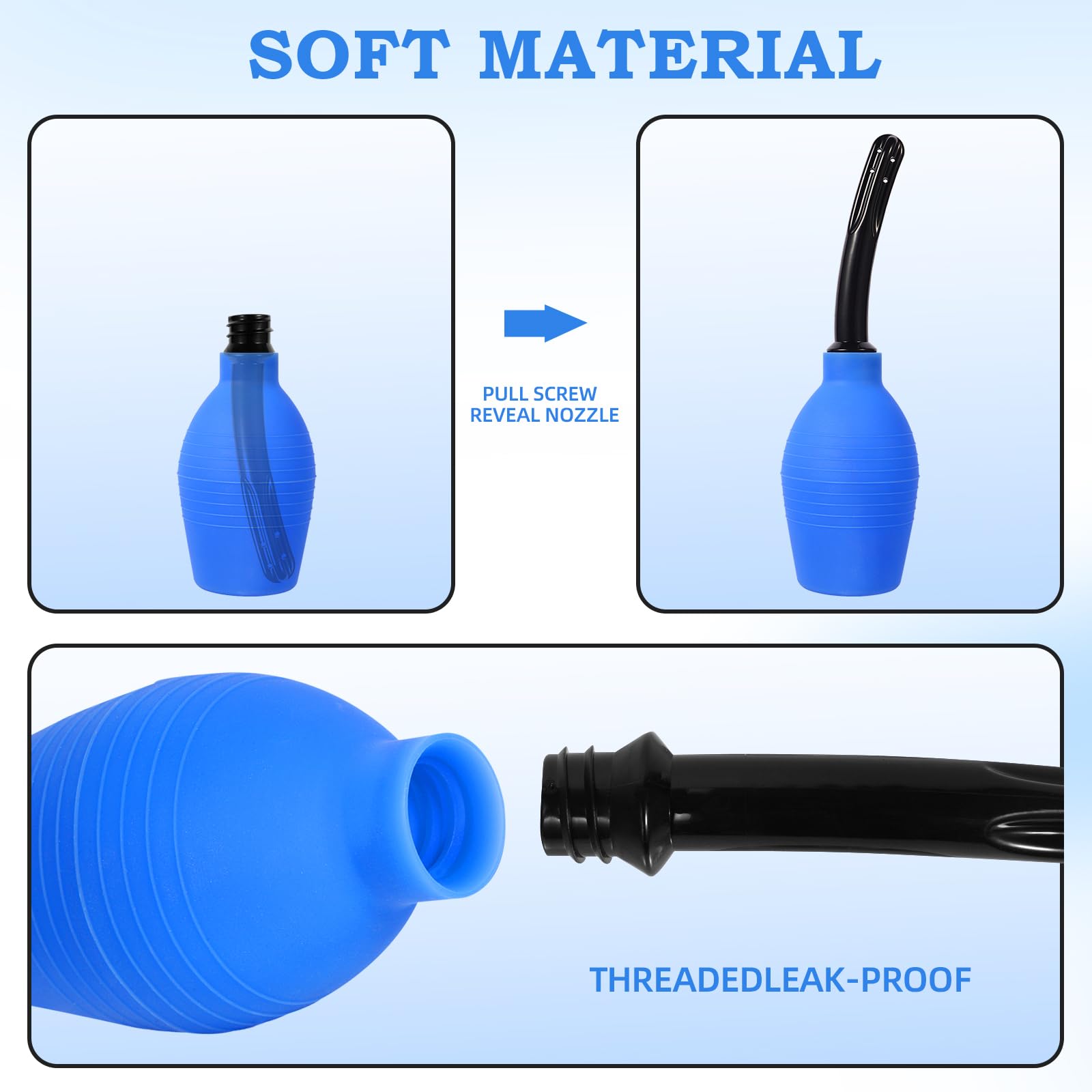 Premium Male Masturbator Care Kit - 2 Absorbent Drying Sticks, Water-Based Lubricant Applicator & 10.5oz Enema Bulb - Sex Toy Cleaning & Maintenance Set for Male Love Dolls - Perfect for Discreet Storage & Post-Use Hygiene