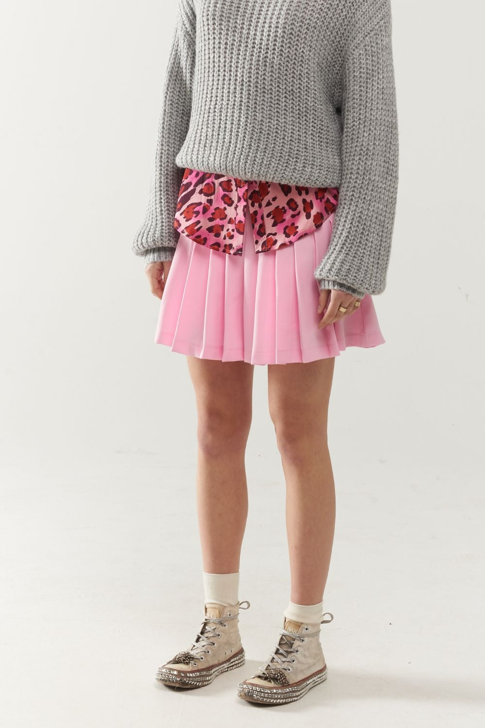 Pink Mini Pleated Skirt for Women - Trendy A-Line Skirt for Casual Wear, Parties & Dates