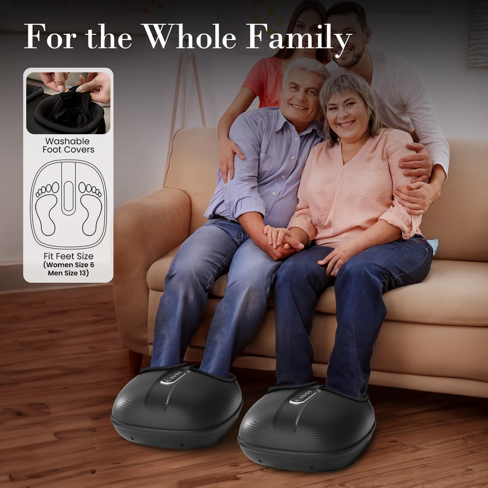2025 Upgraded Shiatsu Foot Massager with Heat & Remote Control - FSA HSA Eligible Deep Kneading Compression Massage for Neuropathy, Plantar Fasciitis Relief - Perfect Gift for Men - Use at Home/Office for Relaxation & Pain Relief