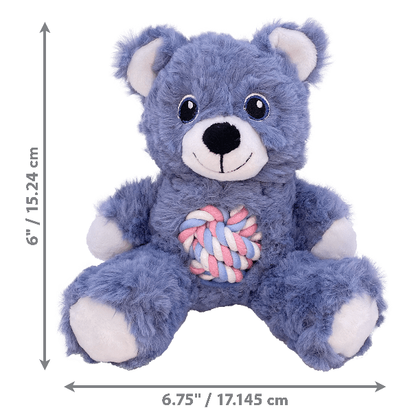 Durable KONG Knots Teddy Dog Chew Toy for Aggressive Chewers - Interactive Plush Puppy Playtime for Small & Large Dogs - Perfect for Indoor & Outdoor Fetch, Training, and Cuddling