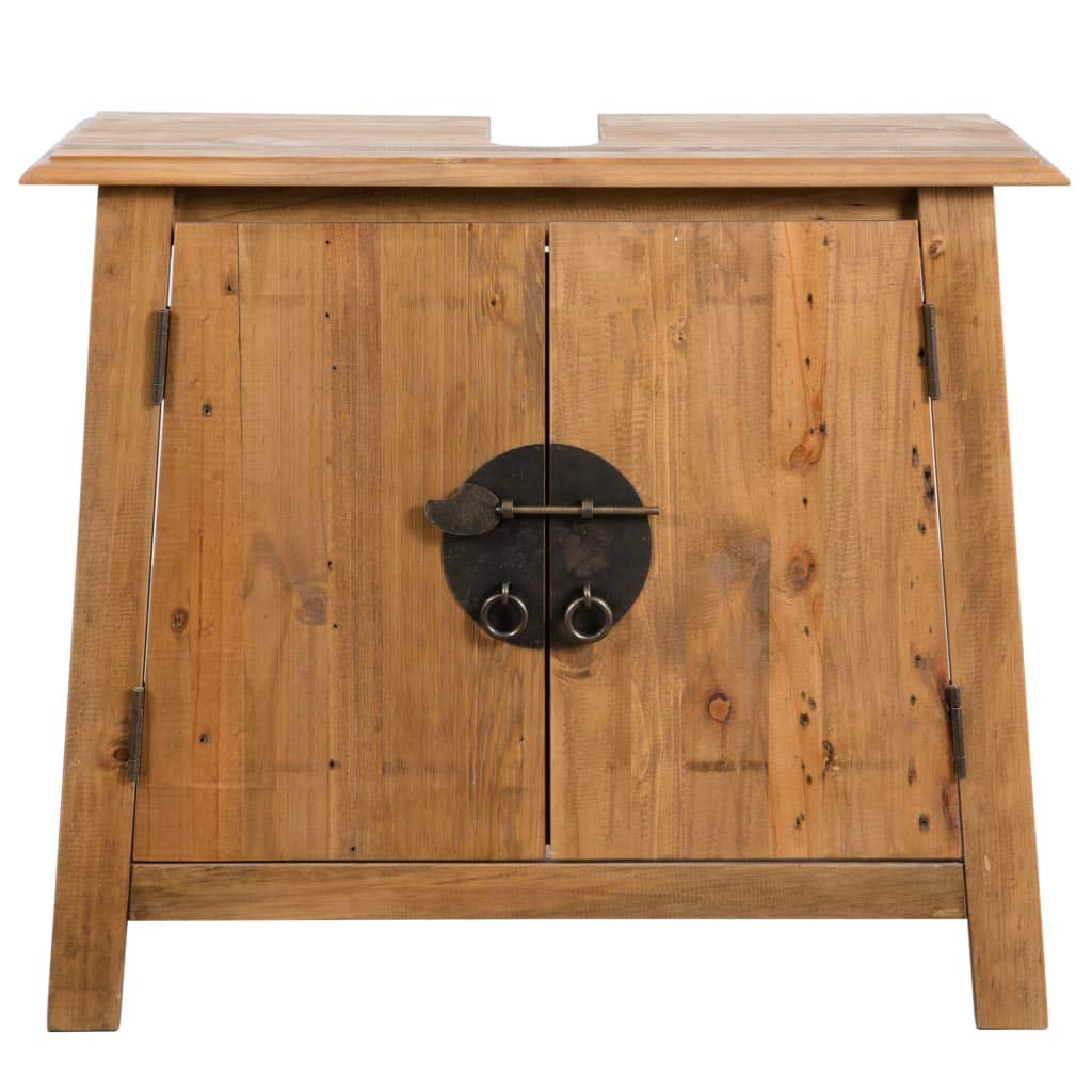 Freestanding Bathroom Storage Cabinet with Mirror - Solid Recycled Pine Wood Over Toilet Space Saver Organizer for Bathroom, Bedroom & Living Room Storage Solutions