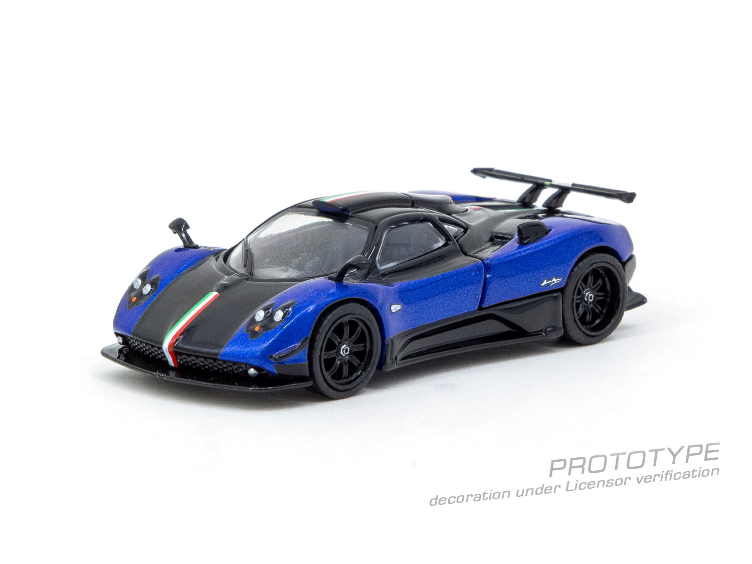 Tarmac Works 1:64 Scale Pagani Zonda Cinque Blue Francia Diecast Model Car - Perfect for Collectors, Display, and Racing Enthusiasts