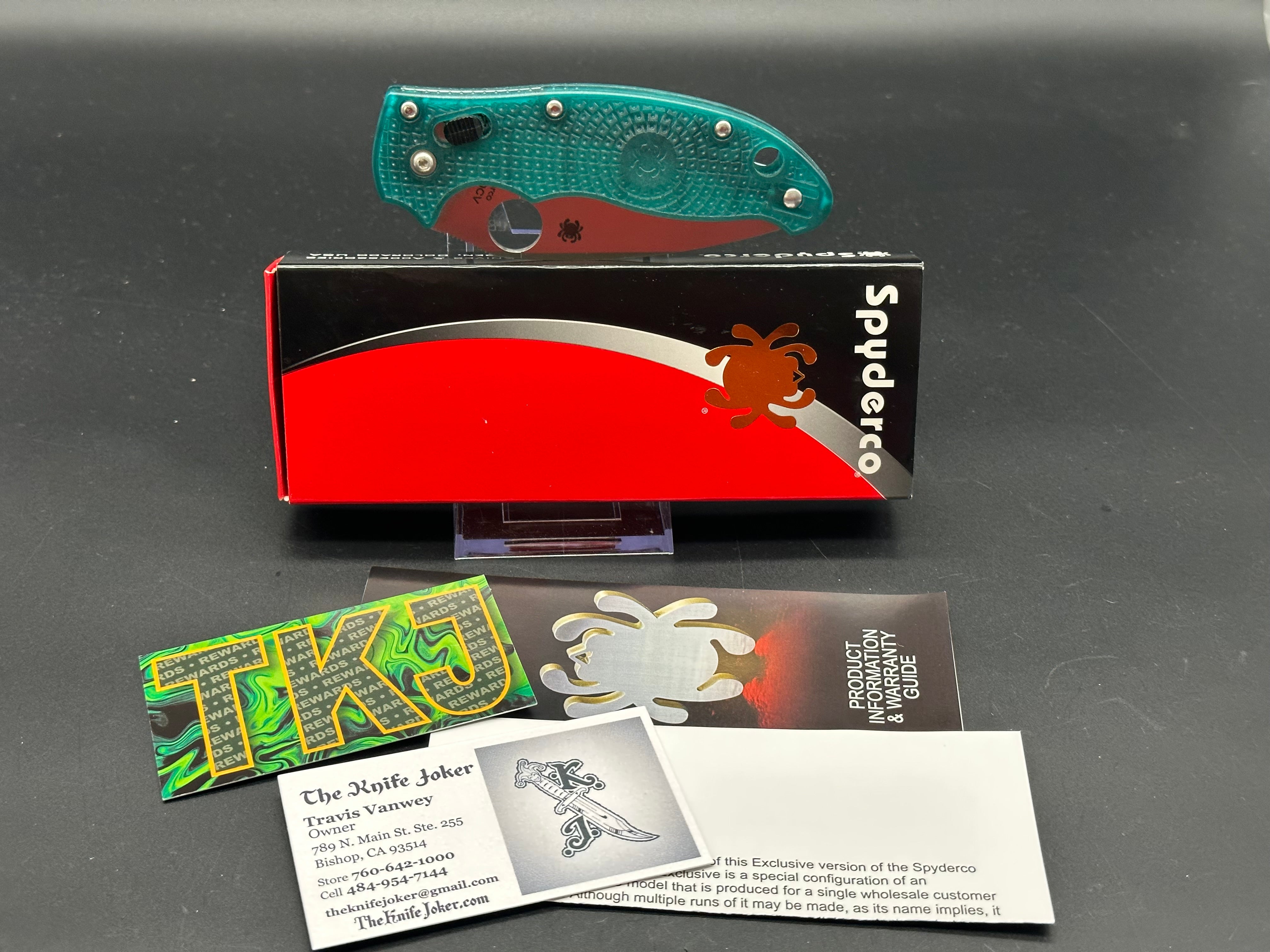 SPYDERCO MANIX 2 LIGHTWEIGHT TRANSLUCENT MYSTIC GREEN 20CV FOLDING KNIFE - Knife Joker Exclusive EDC Pocket Knife for Outdoor Camping, Hiking & Everyday Carry