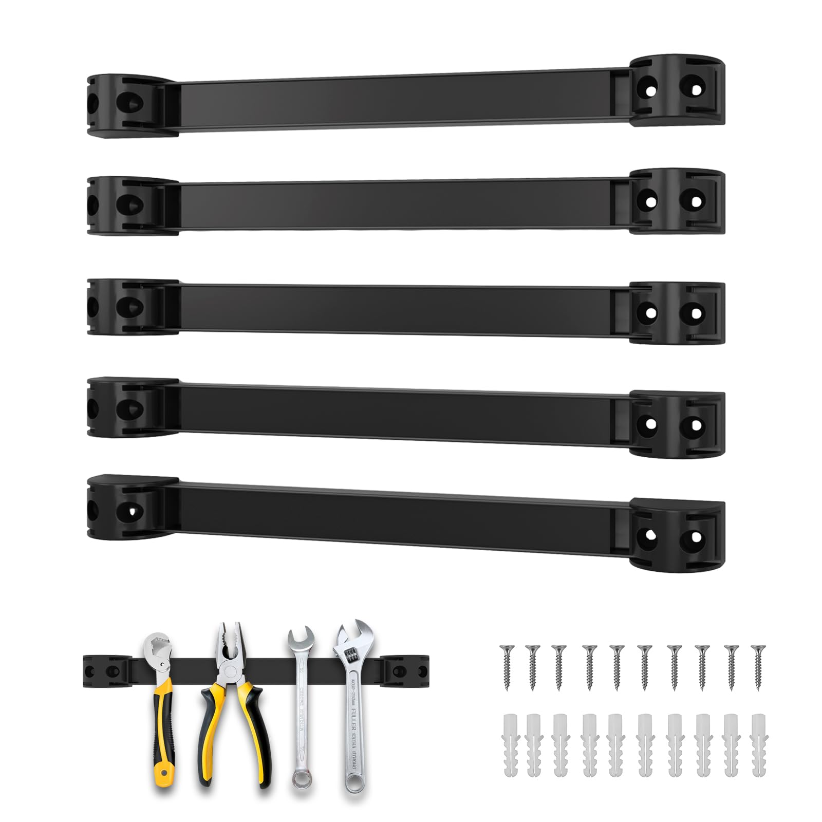 Magnetic Tool Holder with PVC Coated Strip for Garage, Shop & Workplace Organization - Ideal for Tool Storage, Workshop, and DIY Projects