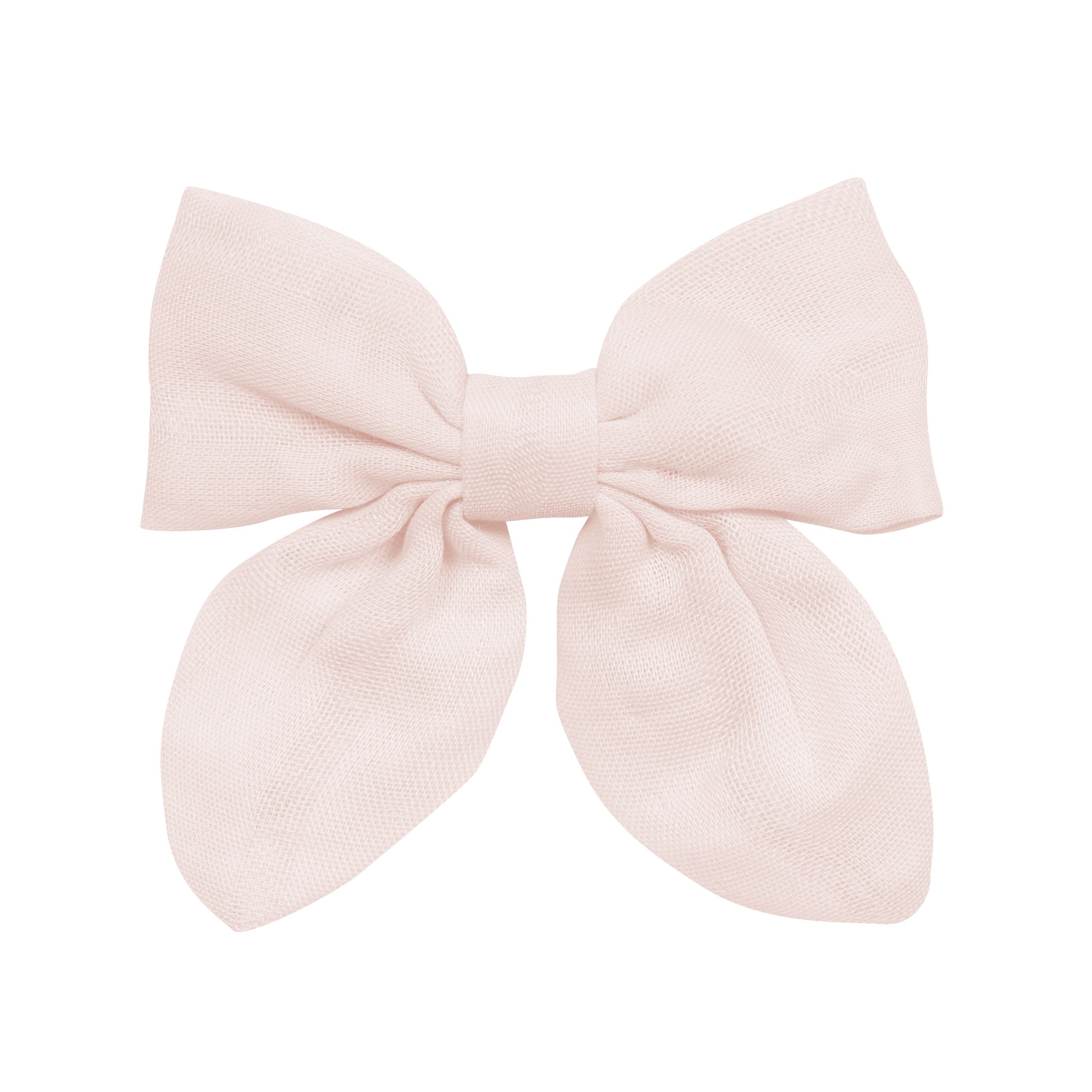 Blush Bamboo Muslin Alligator Clip Bow for Baby Girls - Perfect for Newborn Photography, Birthday Parties & Hair Accessories