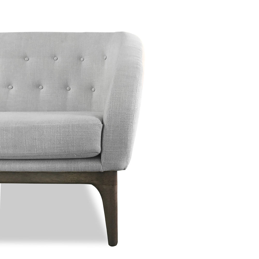 Luxury Grey 2-Seater Sofa for Living Room - Modern Beauty Fabric Couch for Small Spaces, Apartments & Cozy Home Decor