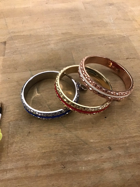 Patriotic Heart Bracelets Set of 3 - Red White & Blue Beaded Friendship Bracelets for Women & Girls - Perfect for 4th of July, Memorial Day & Independence Day Celebrations