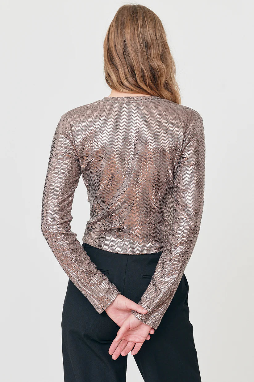 Elegant Amber Bronze Top for Women - Perfect for Casual Outings, Parties, and Date Nights